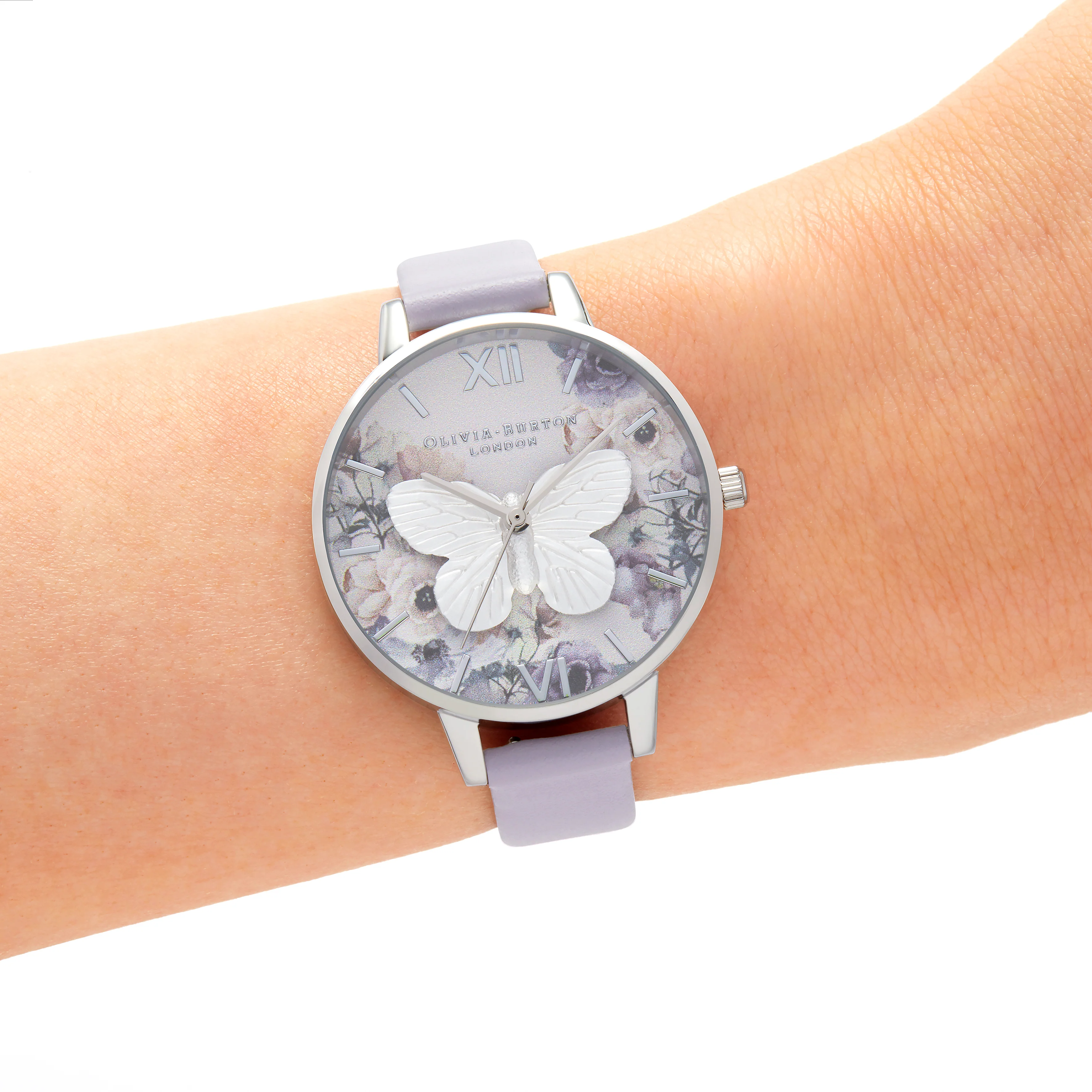 Olivia Burton Purple/ Floral/ Butterfly Watch