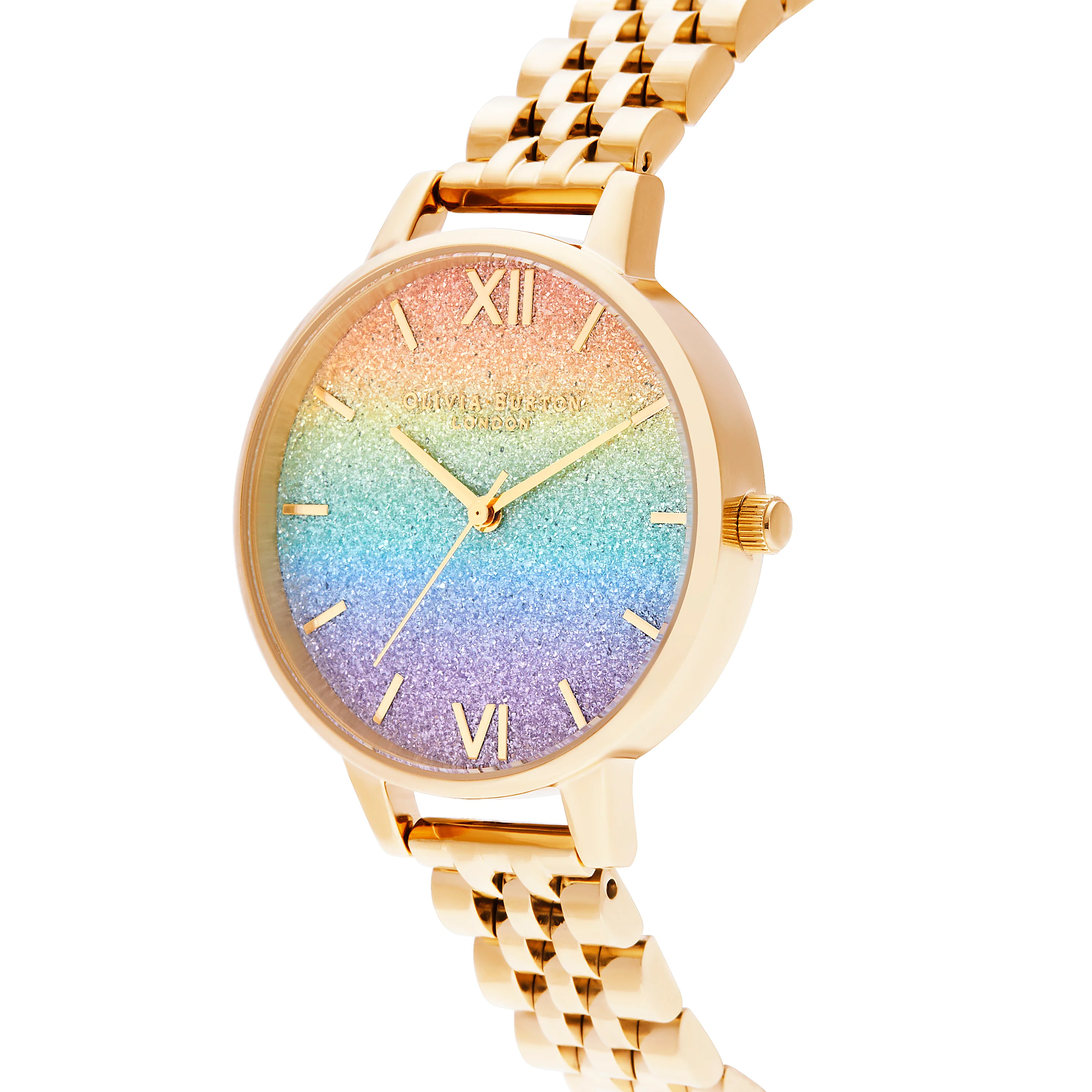 Olivia Burton Rainbow Glitter Watch