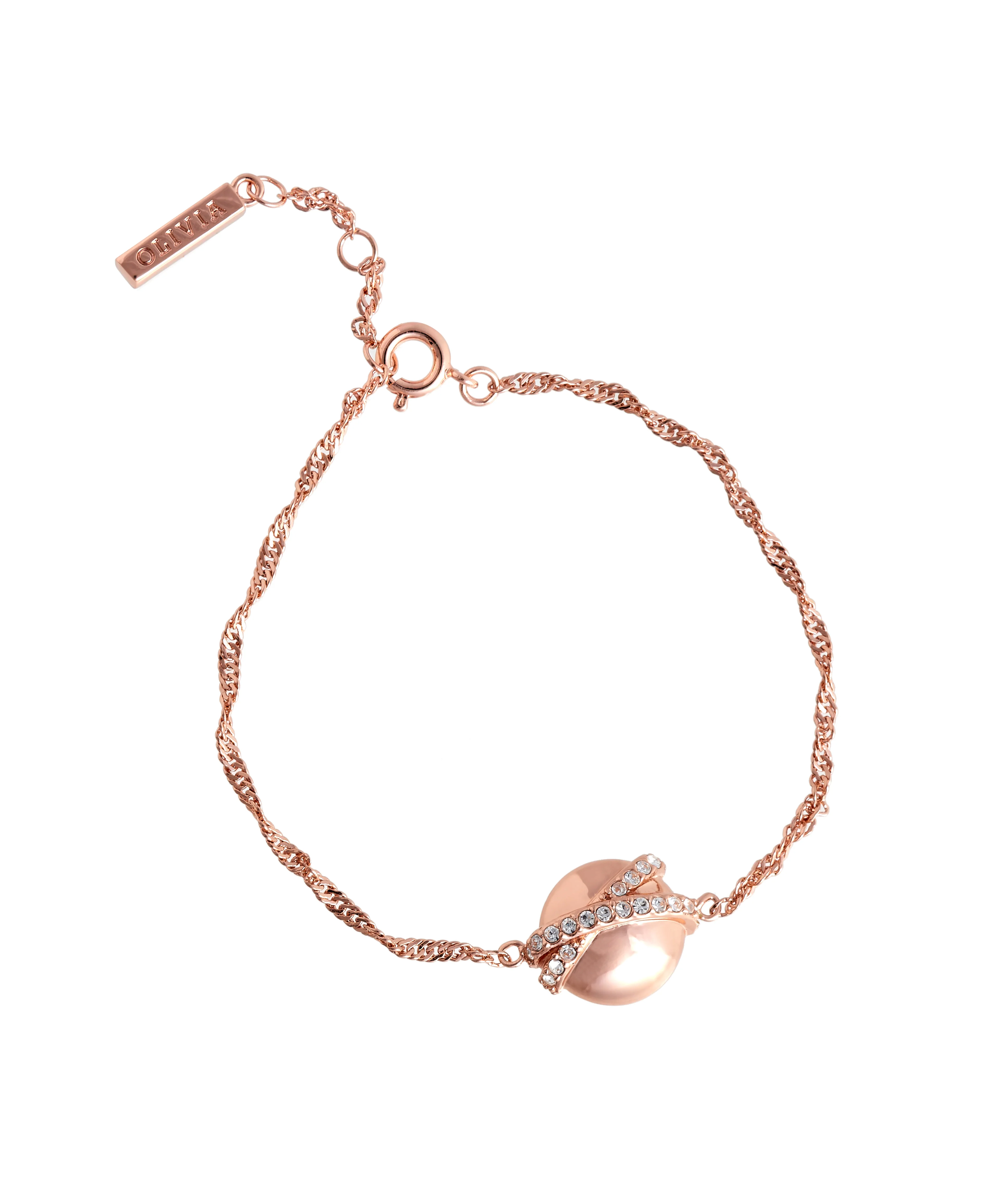 Olivia Burton Rose Gold Bracelet-OBJCLB40