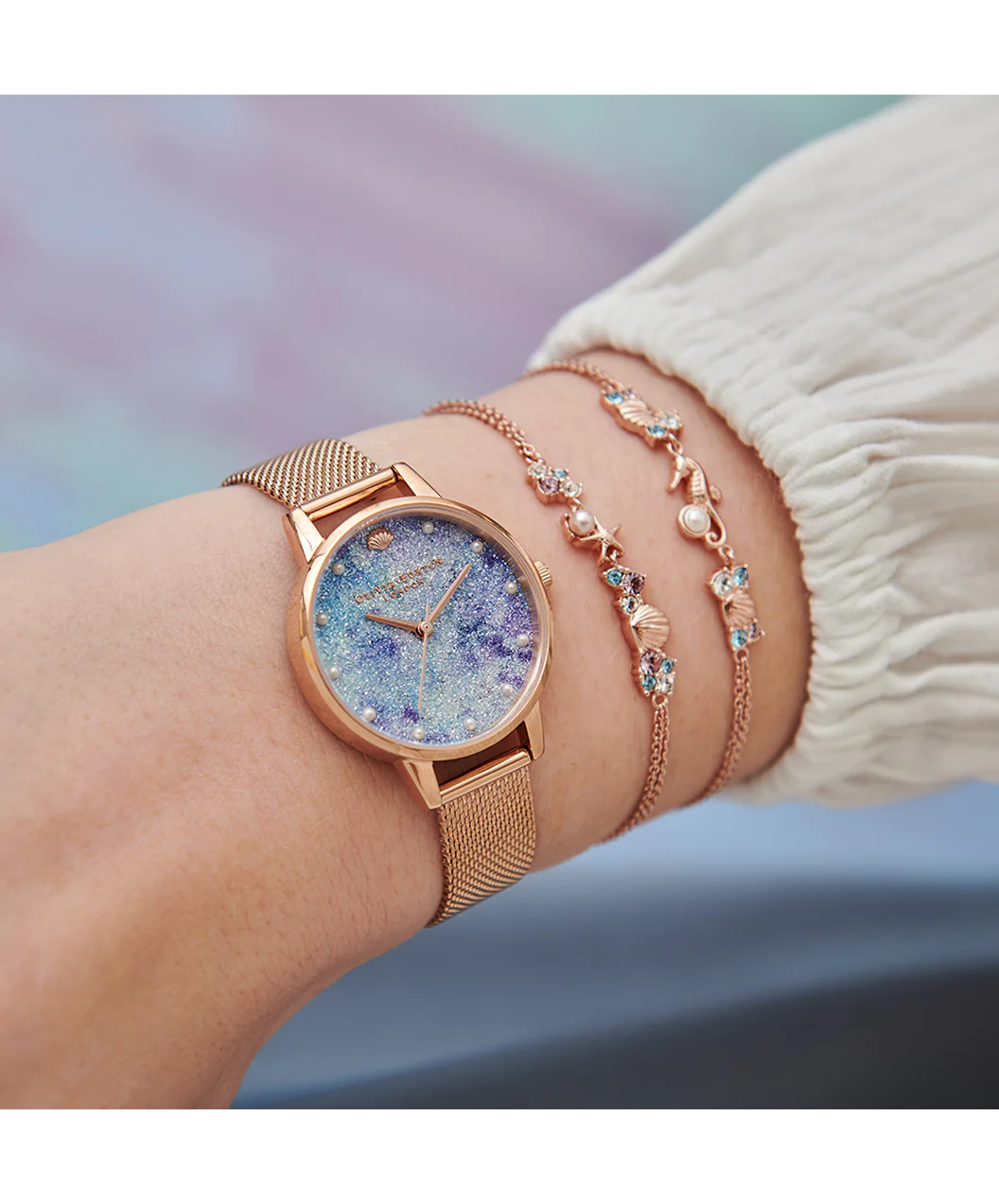 Olivia Burton Rose Gold Bracelet-OBJSCB06