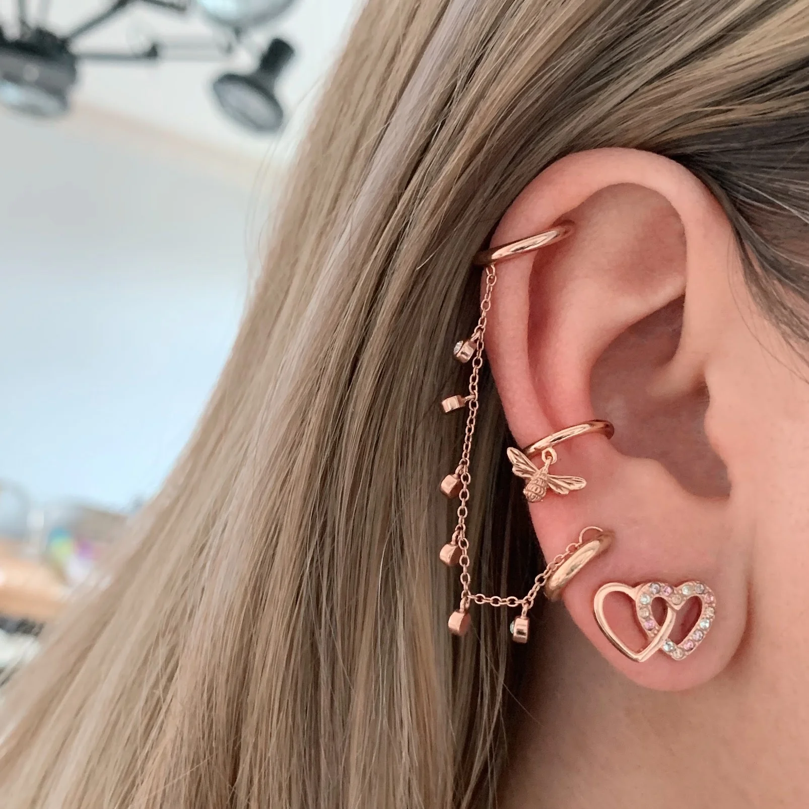 Olivia Burton Rose Gold EarRing-OBJAME284