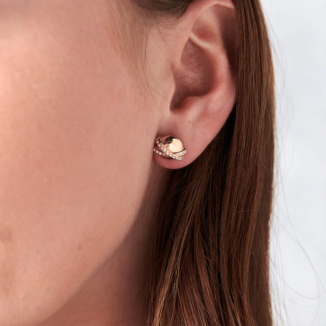 Olivia Burton Rose Gold EarRing-OBJCLE49