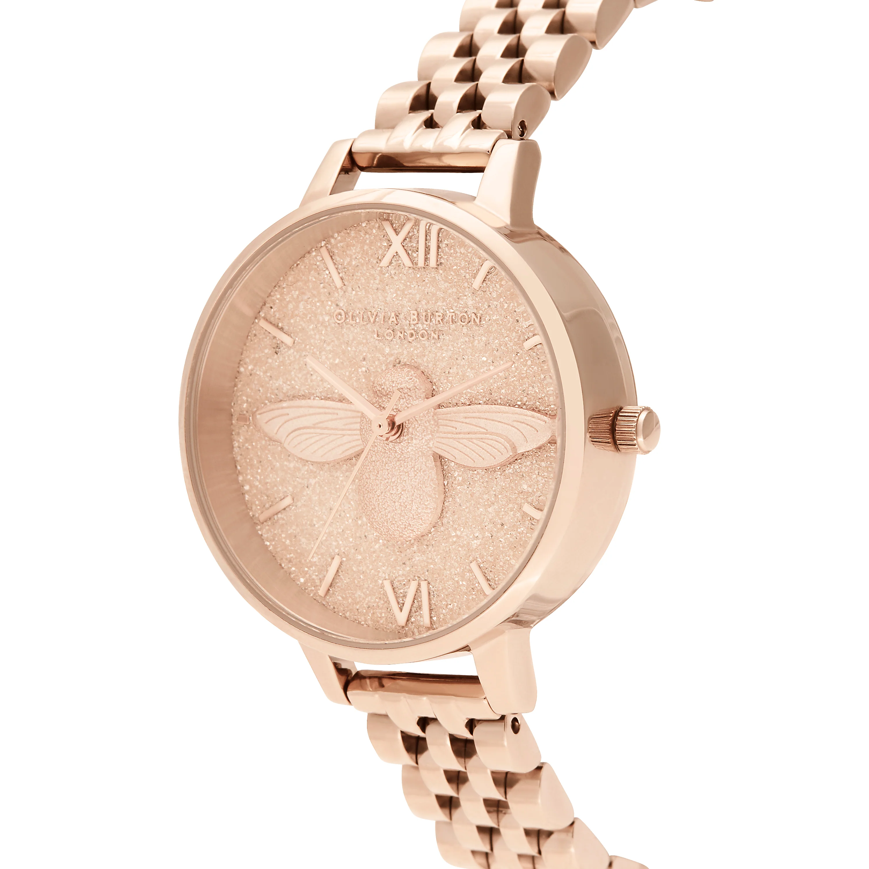 Olivia Burton Rose Gold/ Glitter Watch