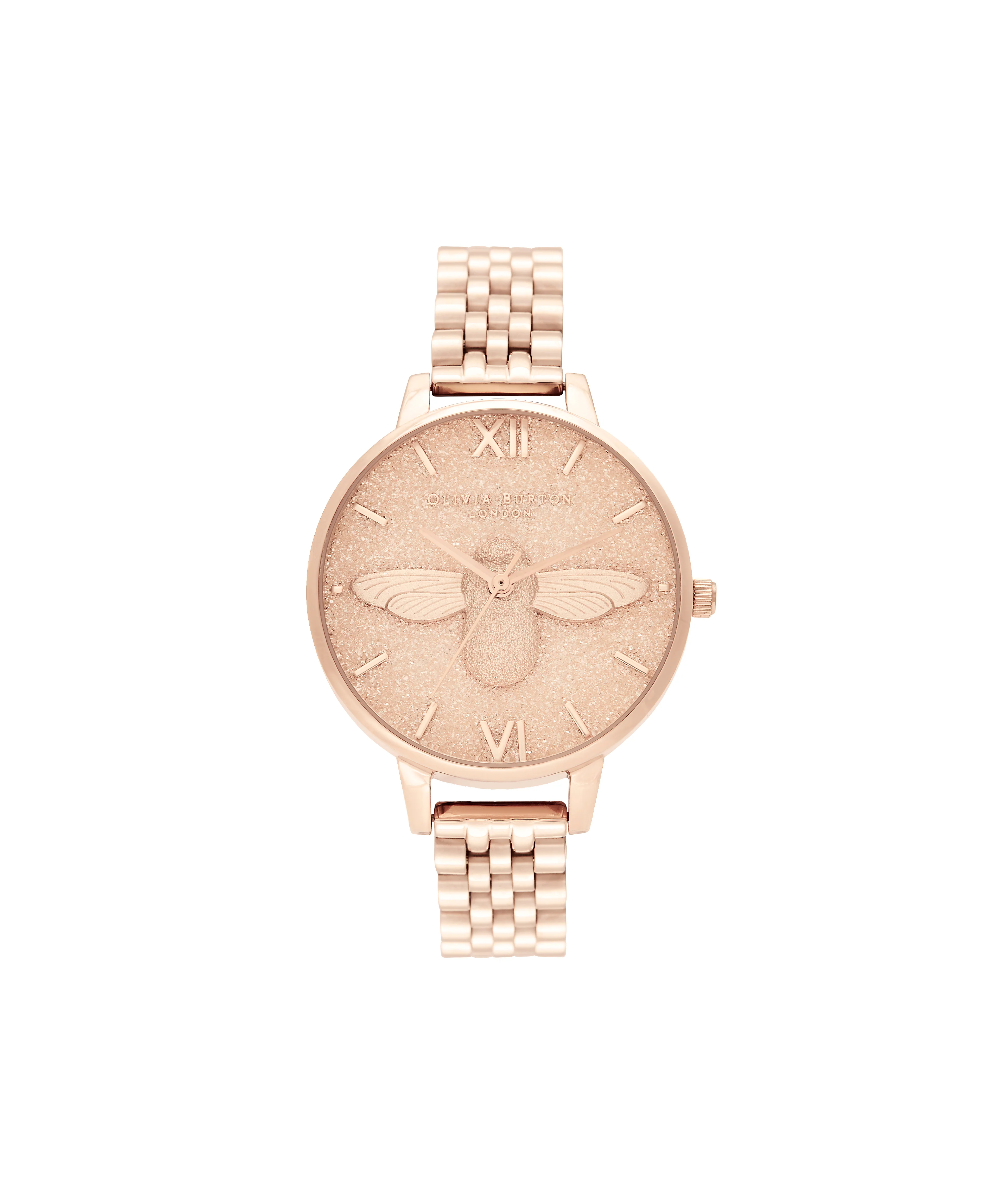 Olivia Burton Rose Gold/ Glitter Watch