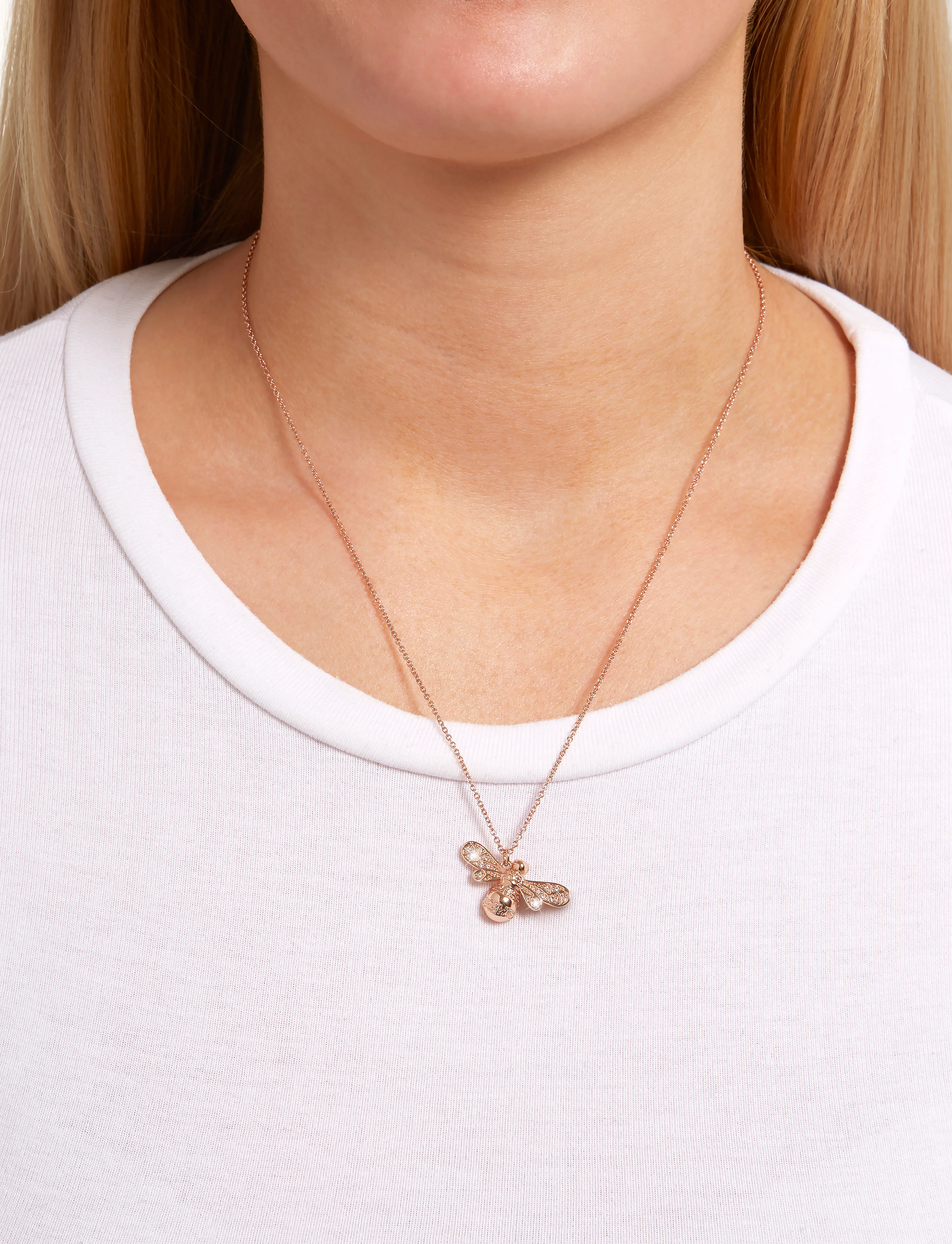 Olivia Burton Rose Gold Necklace-OBJAMN59