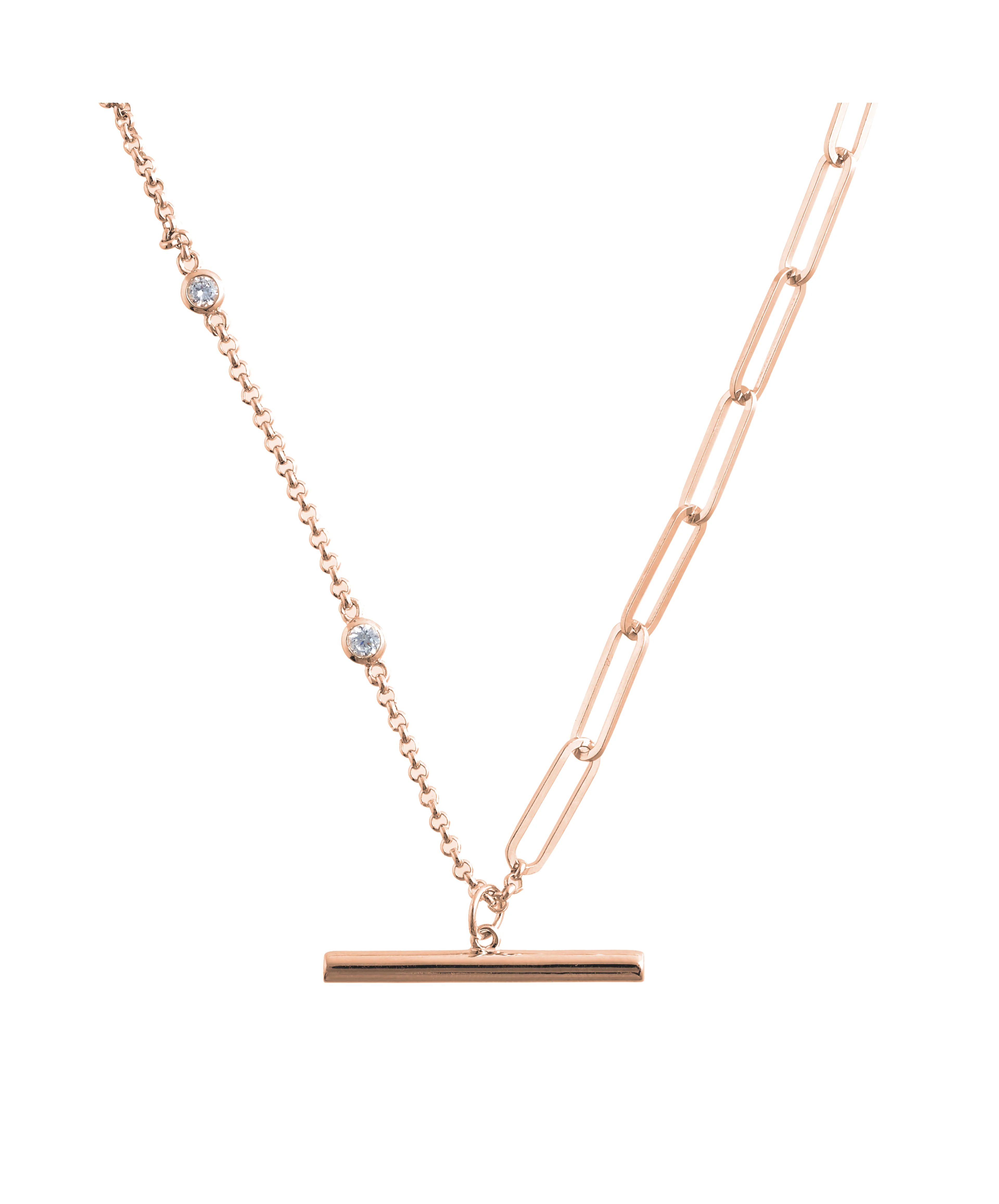 Olivia Burton Rose Gold Necklace-OBJCON74