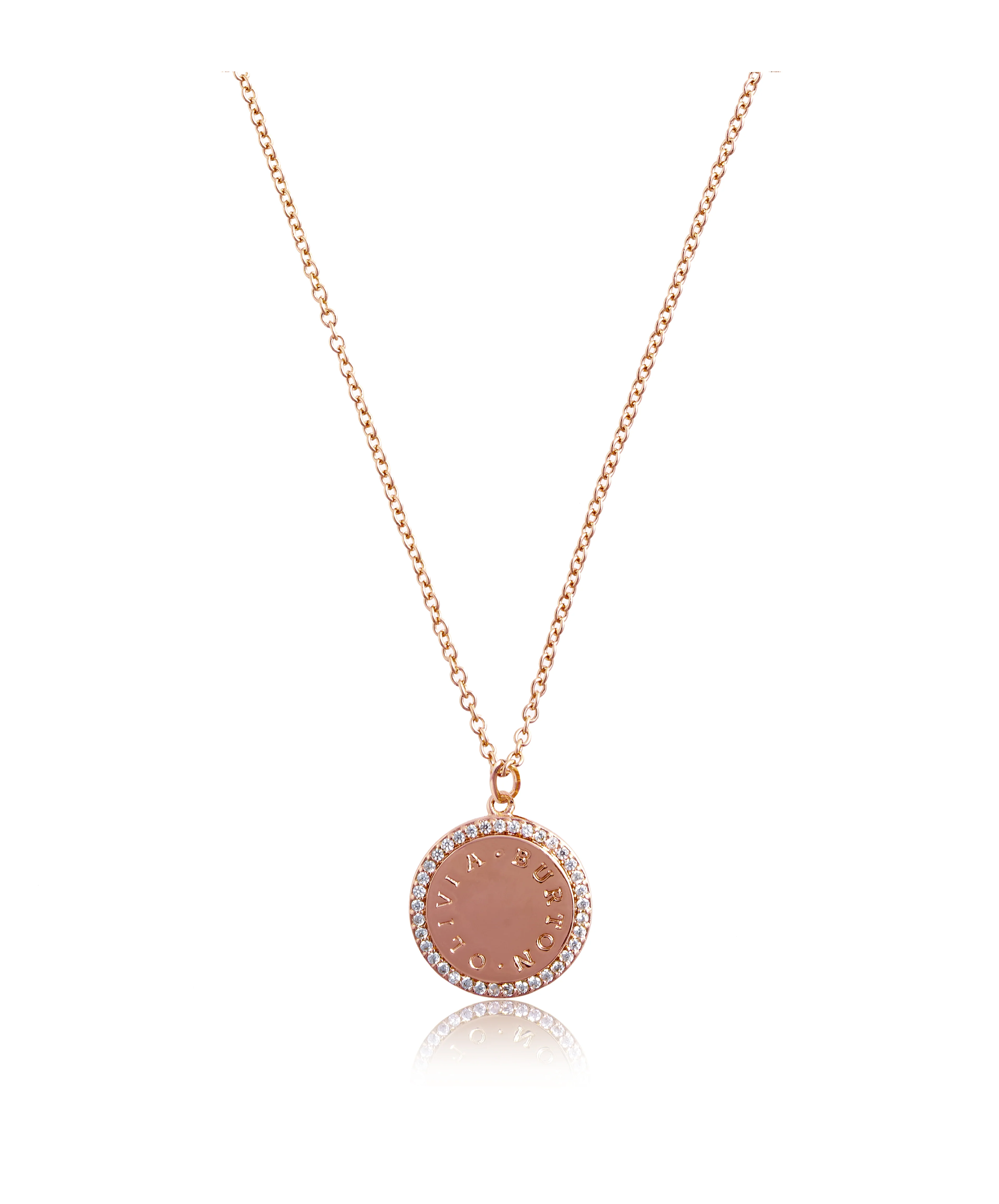 Olivia Burton Rose Gold Necklace-OBJCON77