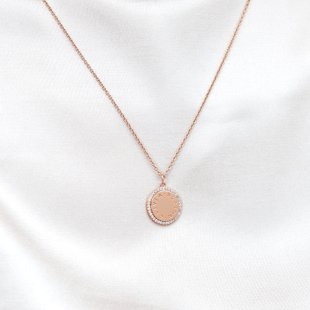 Olivia Burton Rose Gold Necklace-OBJCON77