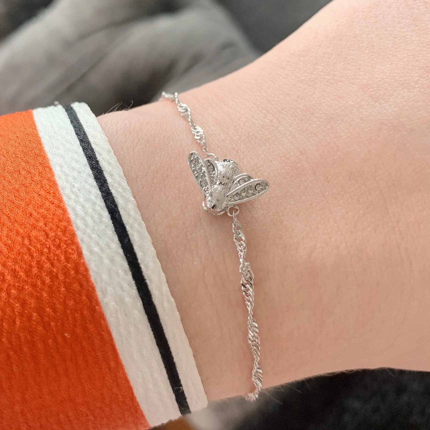 Olivia Burton Silver Bracelet-OBJAMB165