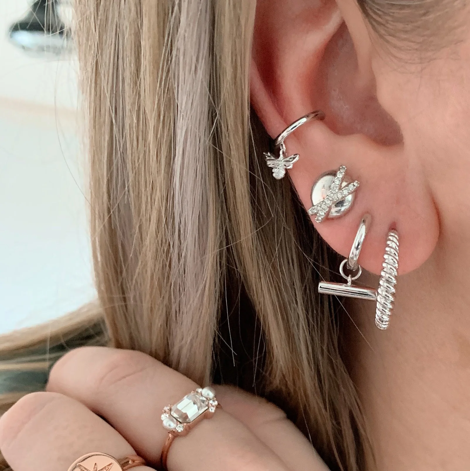 Olivia Burton Silver EarRing-OBJCLE47