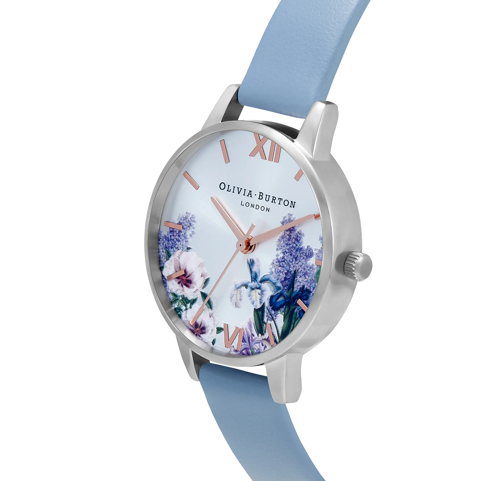 Olivia Burton Silver/ Floral Watch-OB16FS115