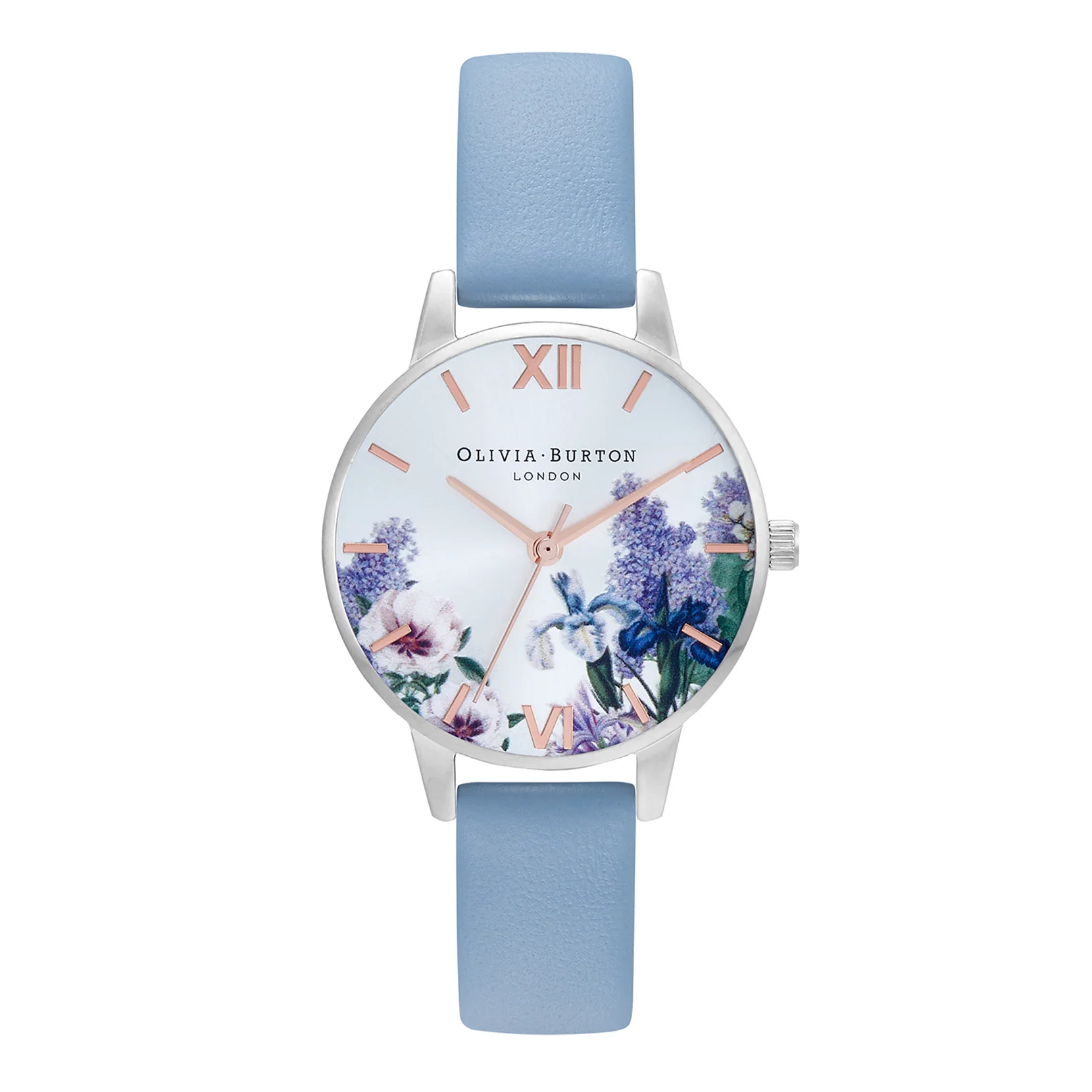 Olivia Burton Silver/ Floral Watch-OB16FS115
