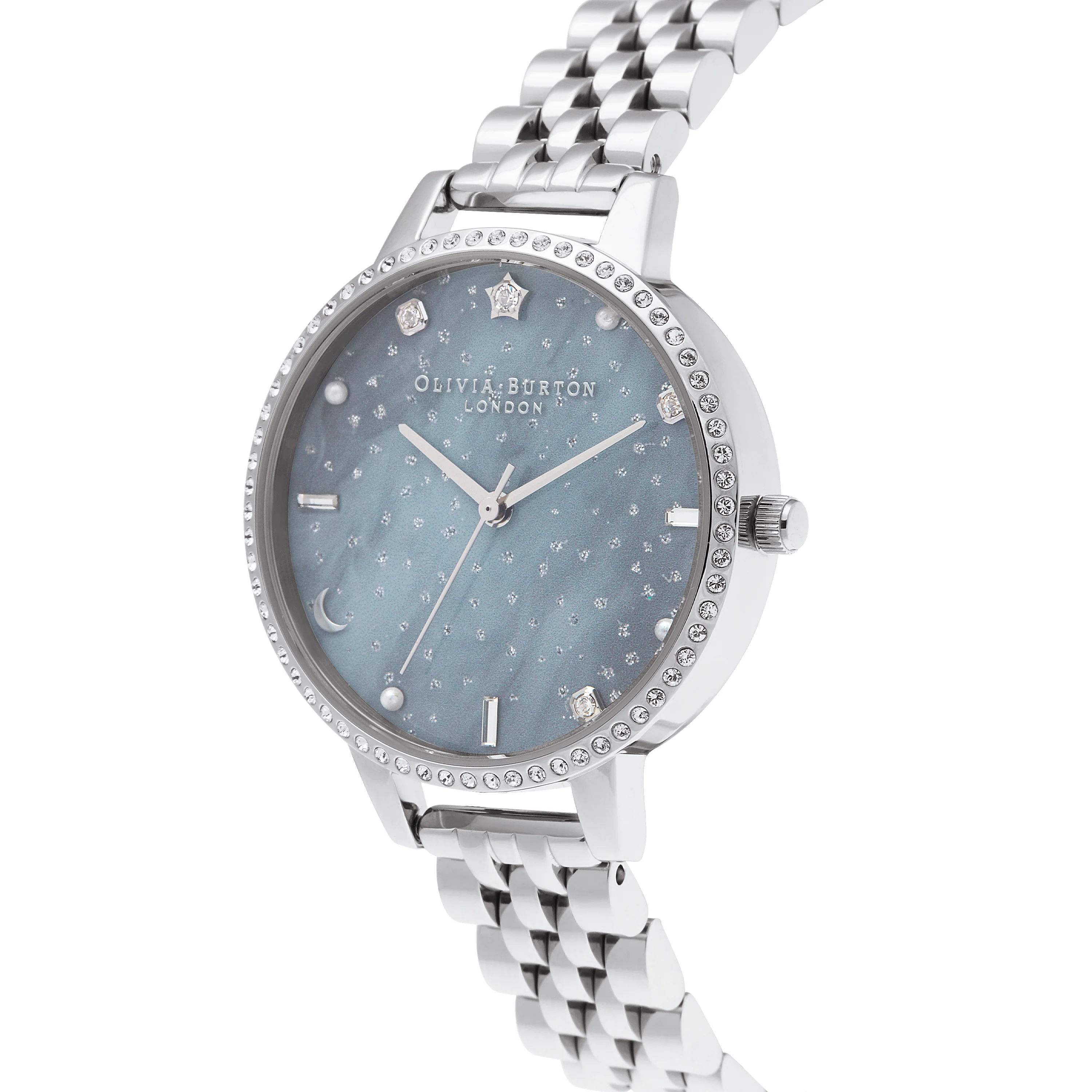 Olivia Burton Silver/ Resin/ Stone Watch-OB16GD65