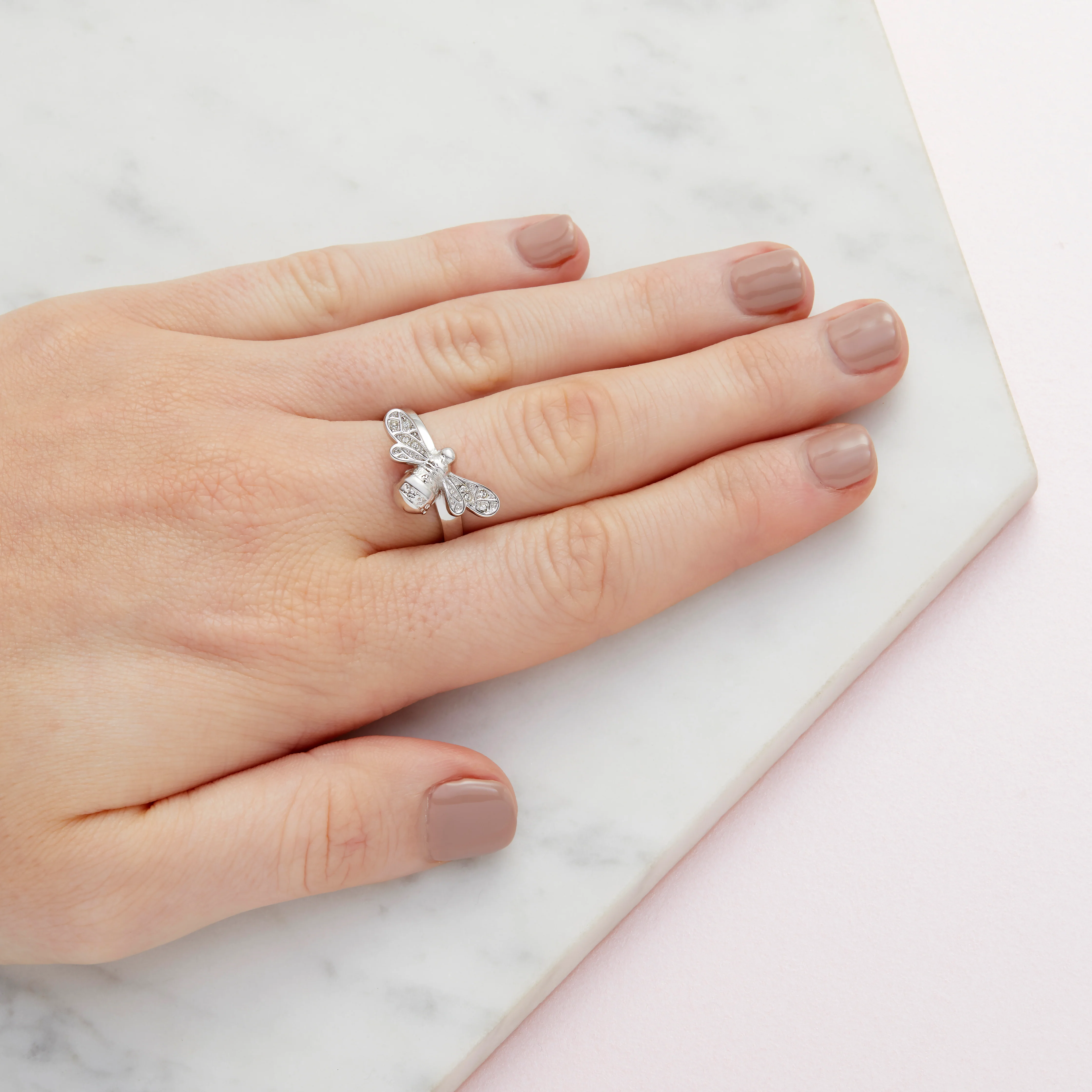 Olivia Burton Silver Ring-OBJAMR79