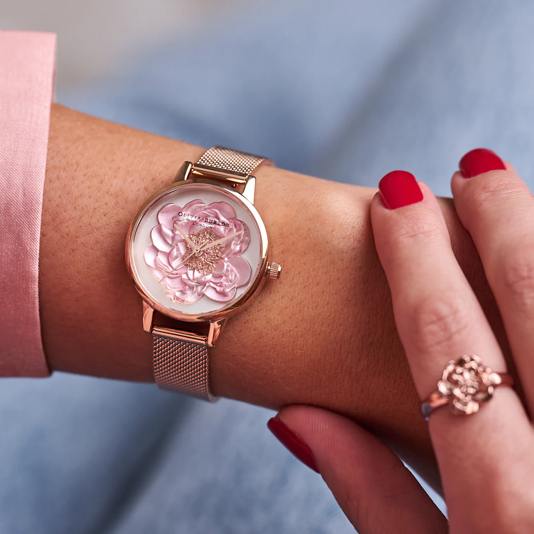 Olivia Burton Silver/ White Watch