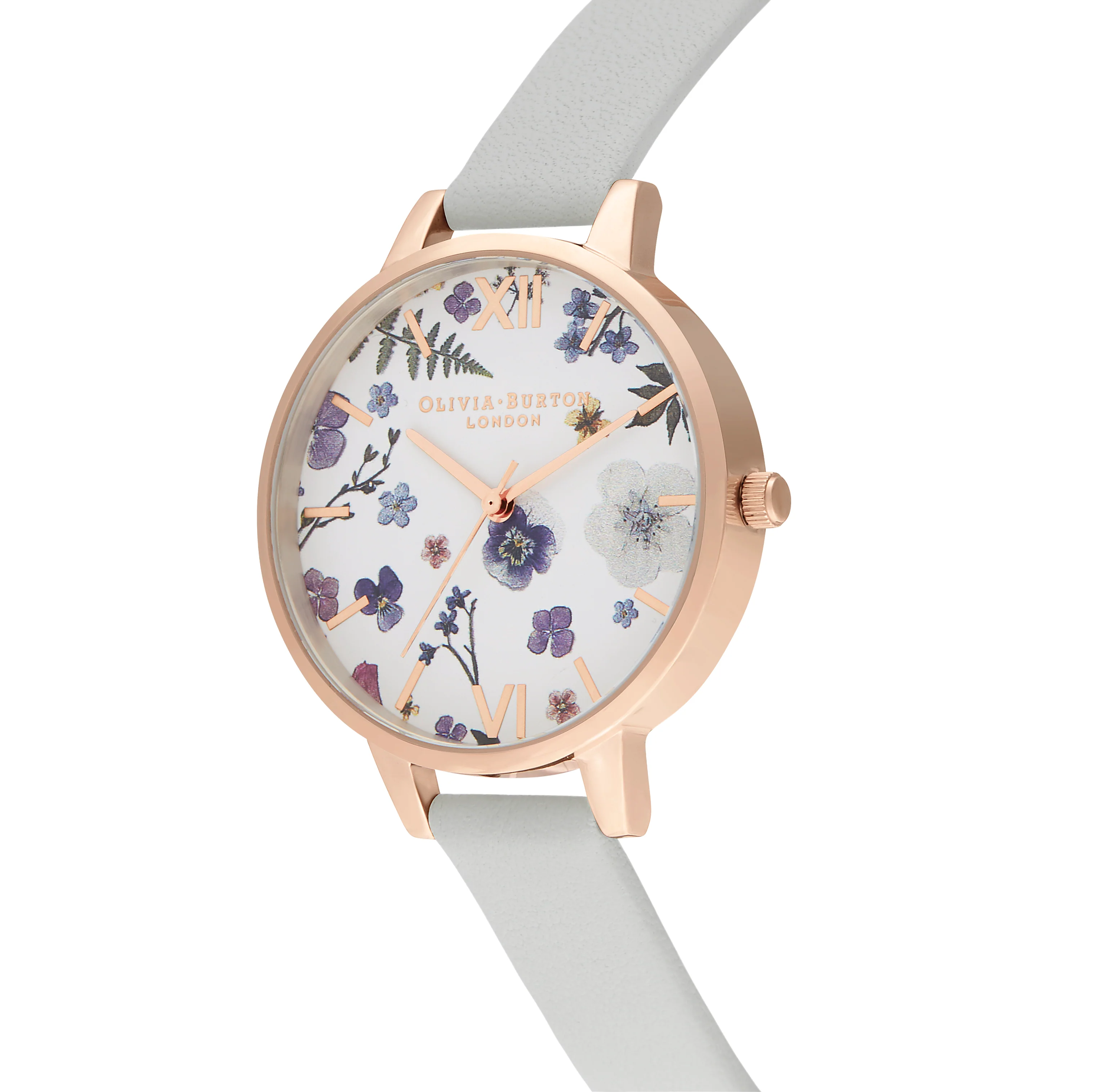 Olivia Burton White/ Floral Watch-OB16AR10
