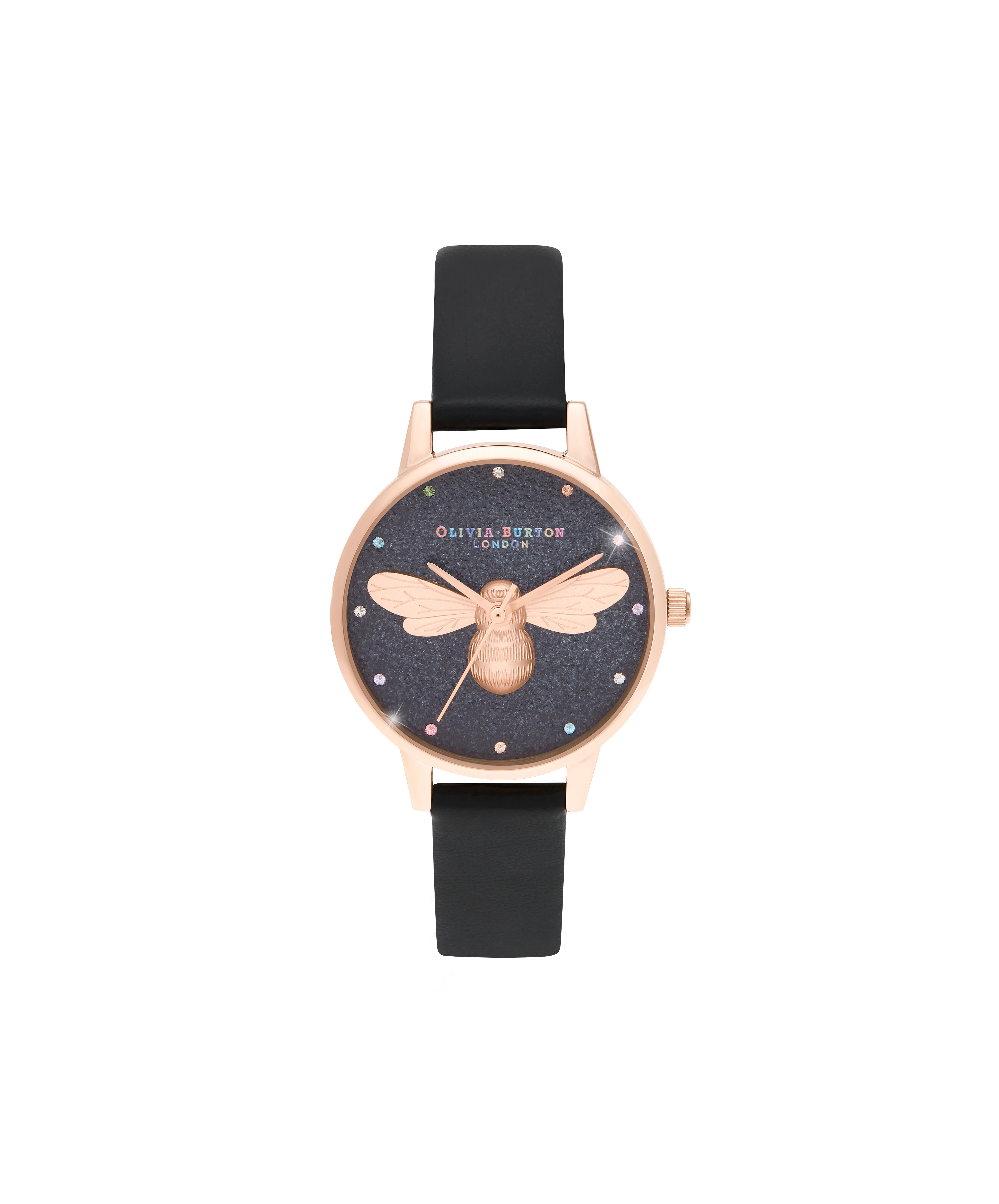 Olivia Burton White Glitter Watch