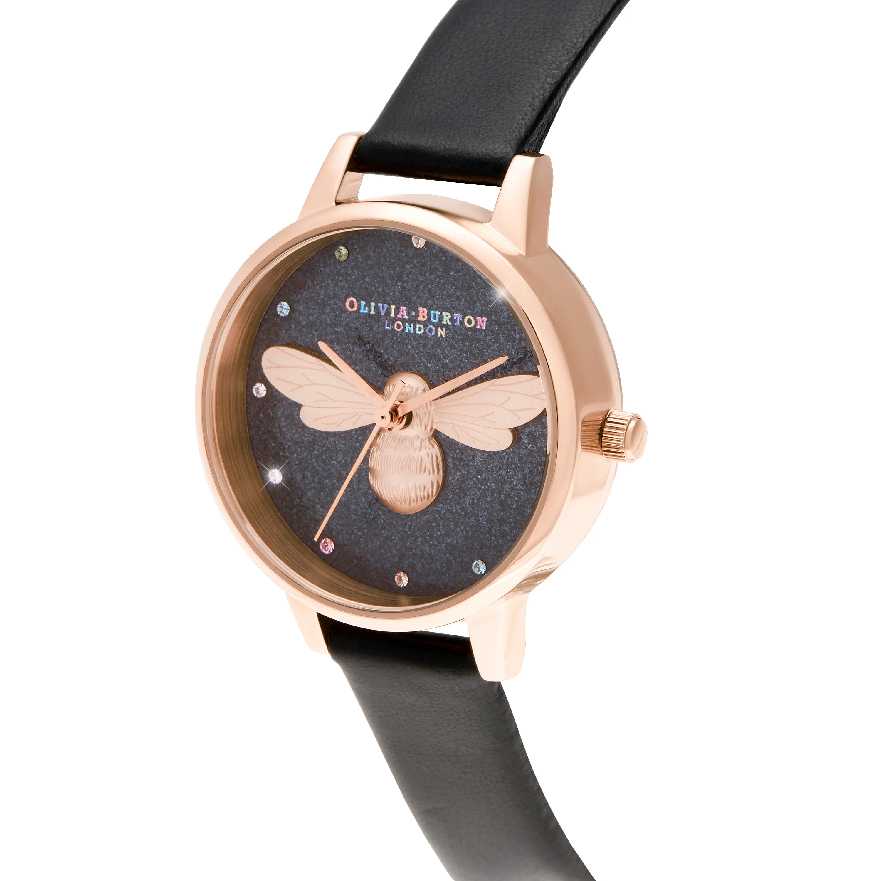 Olivia Burton White Glitter Watch