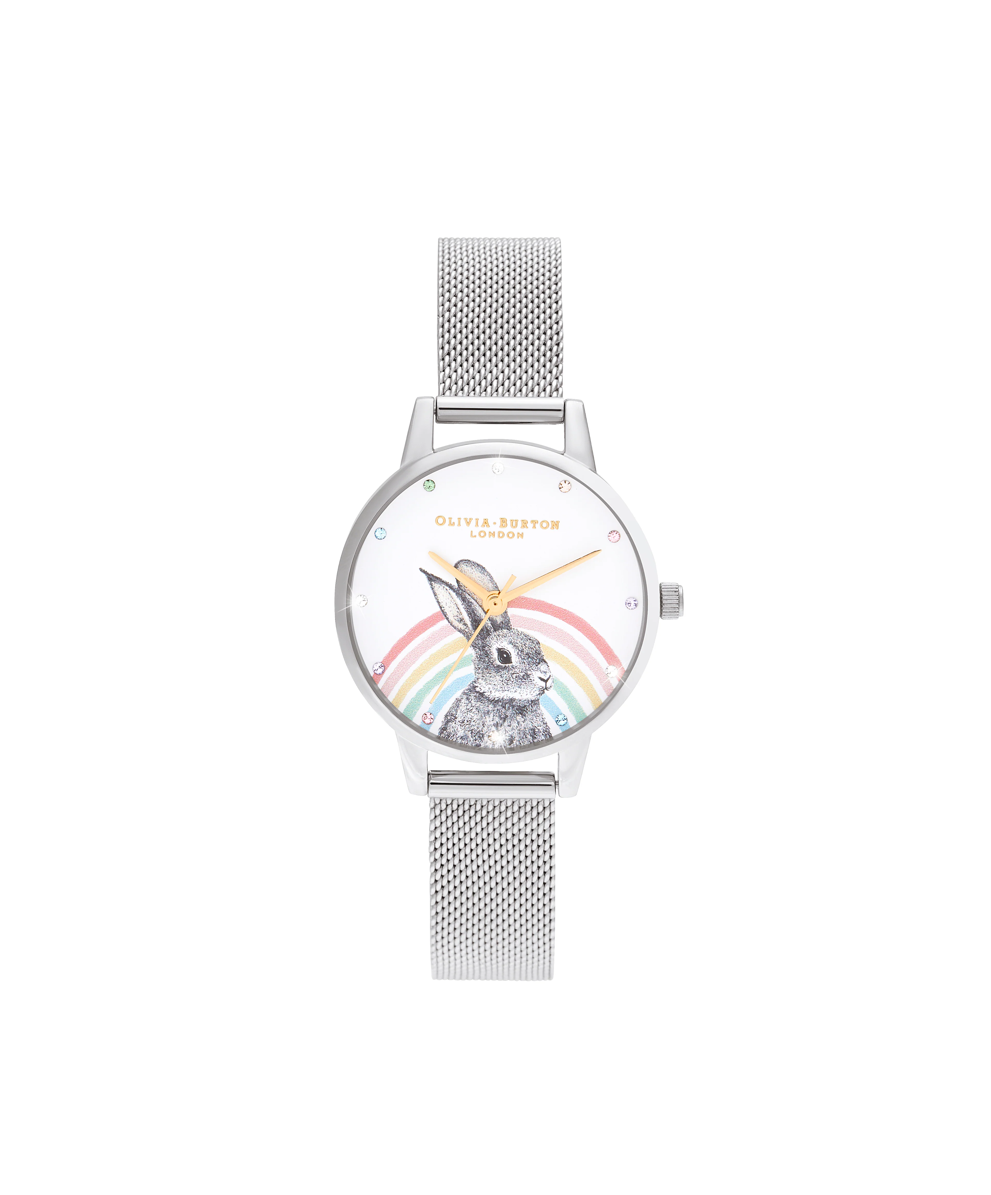 Olivia Burton White/ Stone Watch-OB16WL89