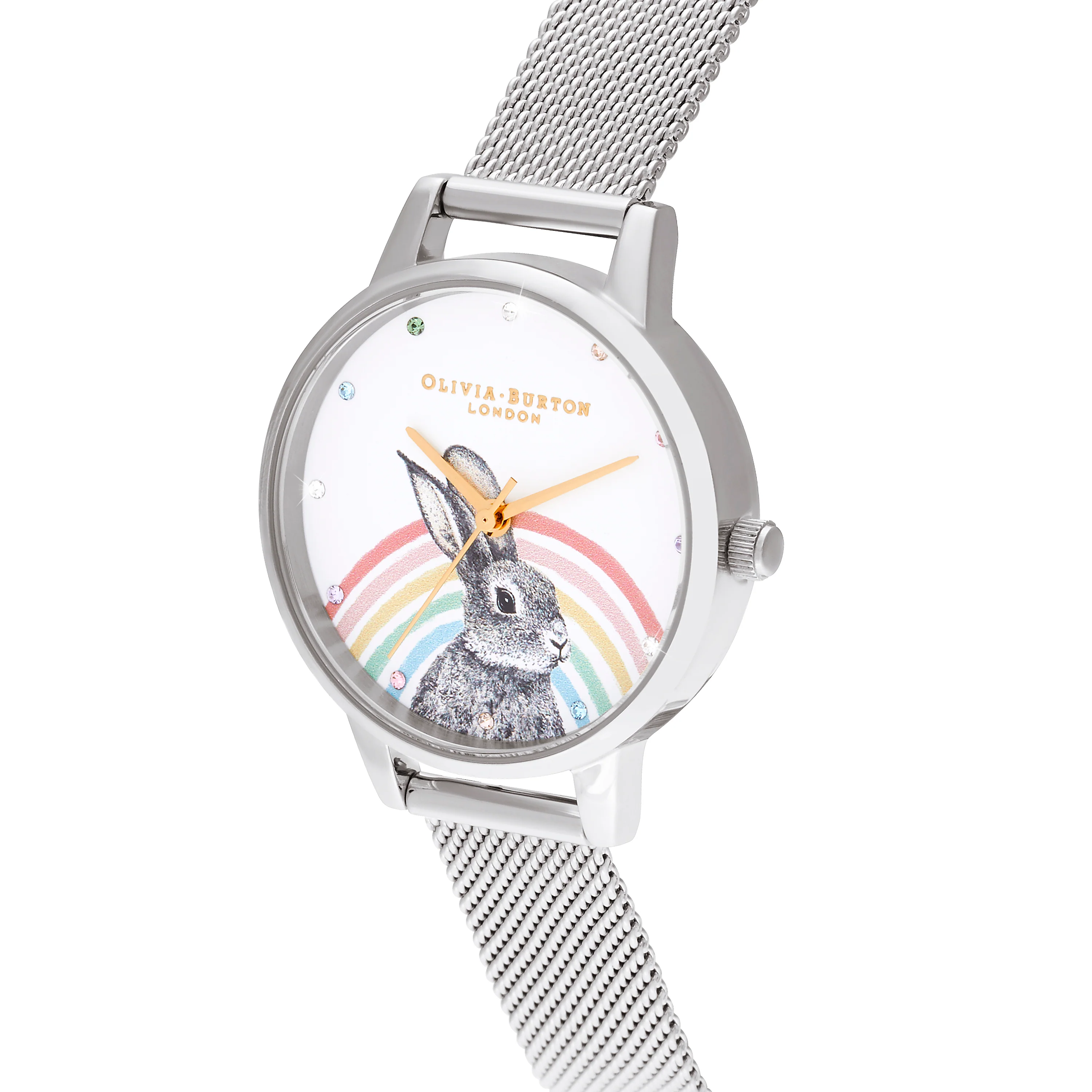 Olivia Burton White/ Stone Watch-OB16WL89