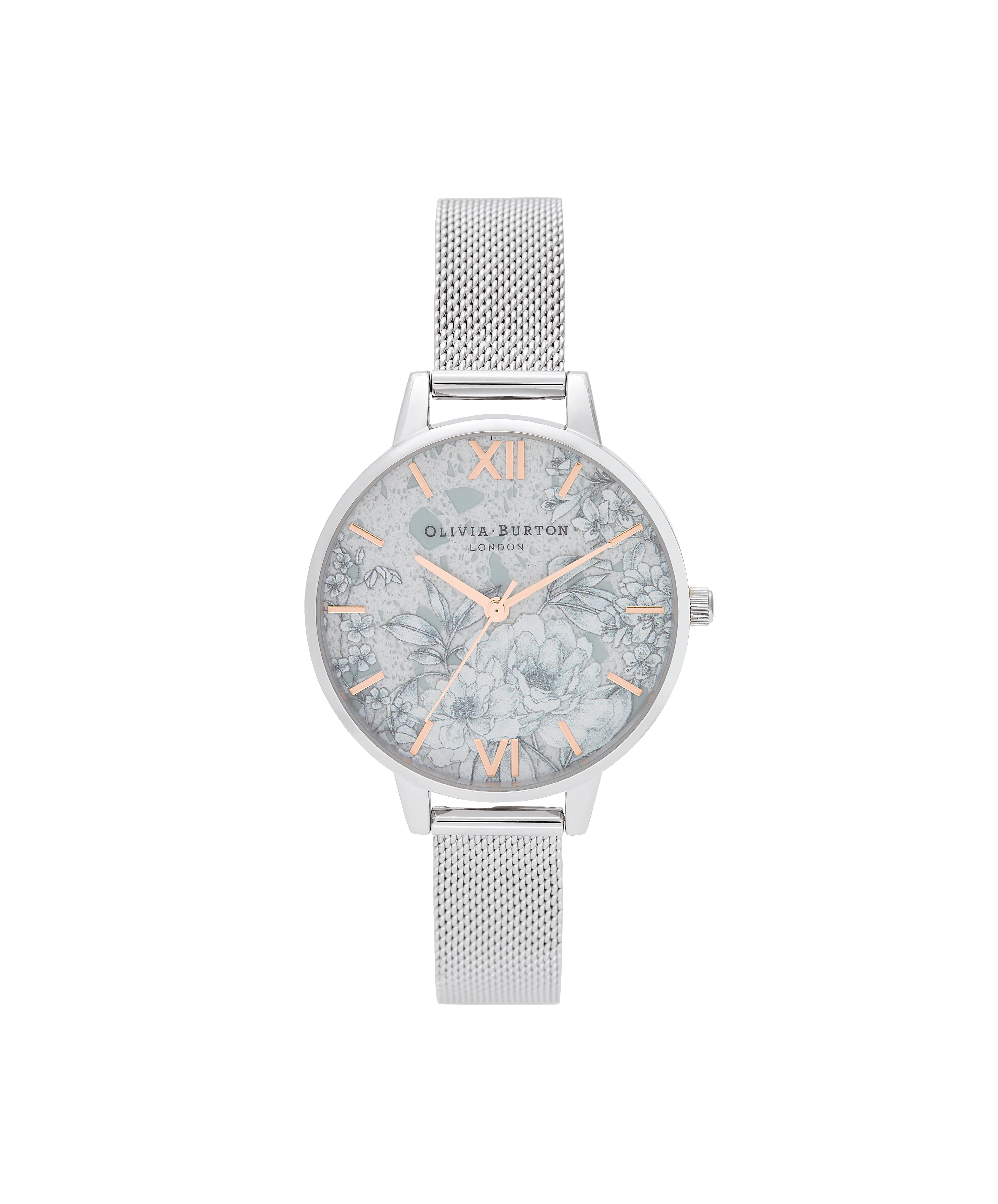 Olivia Burton White Terzo/ Floral Watch-OB16TZ06