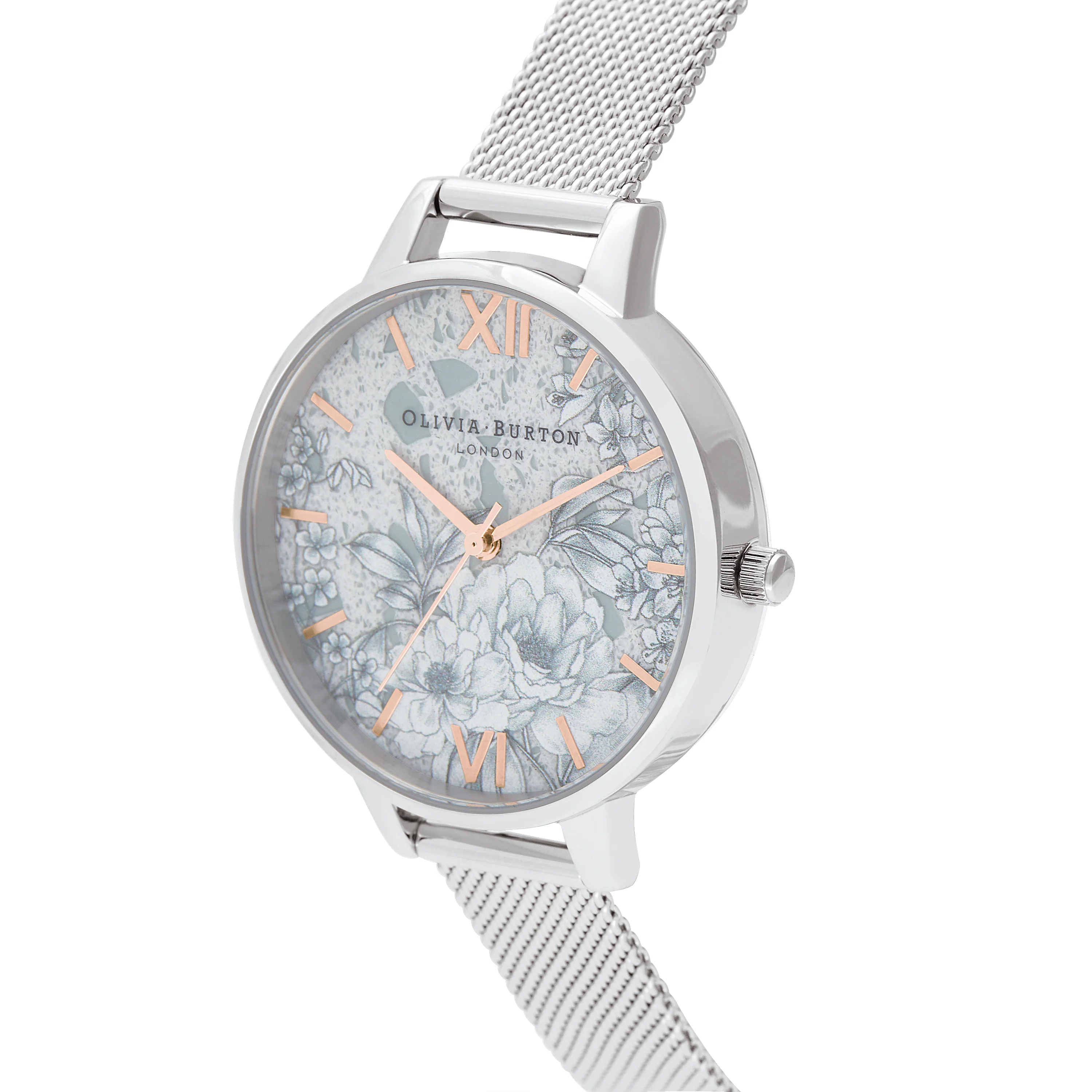 Olivia Burton White Terzo/ Floral Watch-OB16TZ06