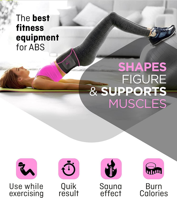 Perfotek Waist Trimmer Belt for Women Waist Trainer Sauna Belt Tummy Toner Low Back and Lumbar Support with Sauna Suit Effect