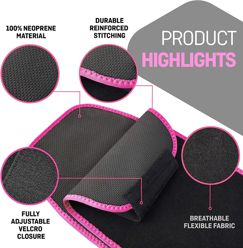 Perfotek Waist Trimmer Belt for Women Waist Trainer Sauna Belt Tummy Toner Low Back and Lumbar Support with Sauna Suit Effect