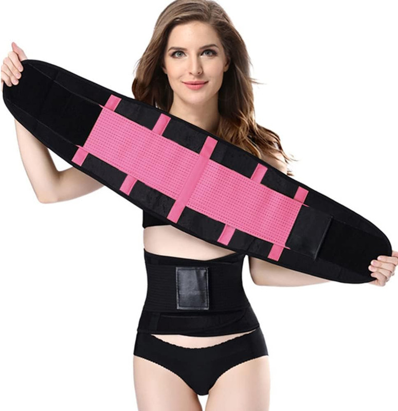 Perfotek Waist Trimmer Belt for Women Waist Trainer Sauna Belt Tummy Toner Low Back and Lumbar Support with Sauna Suit Effect