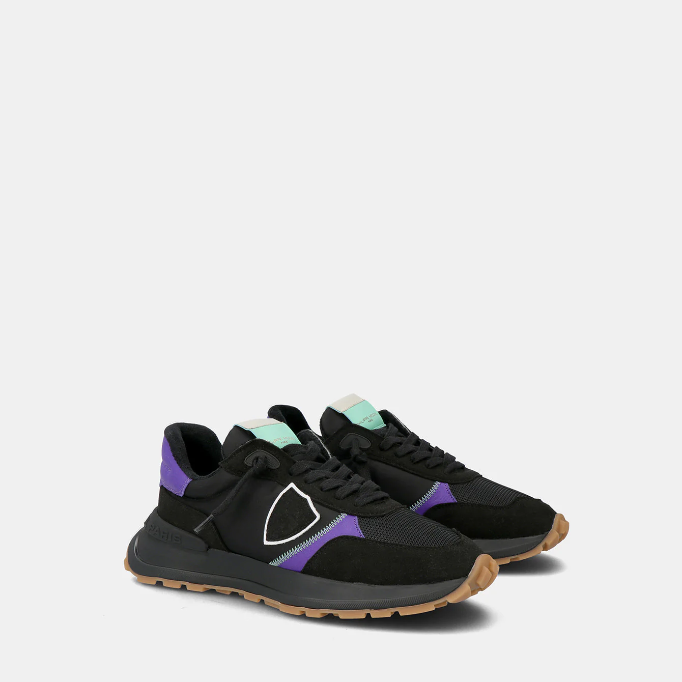 Philippe Model Antibes Low Woman ATLDWP05 Mndl Noir Vilet Women"s Sneakers