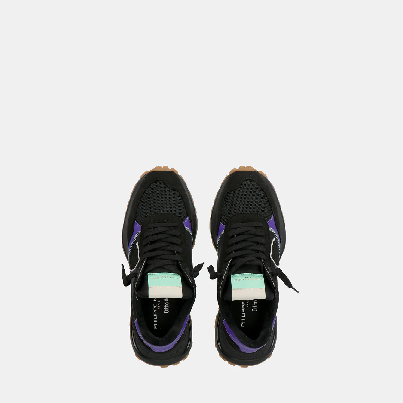 Philippe Model Antibes Low Woman ATLDWP05 Mndl Noir Vilet Women"s Sneakers