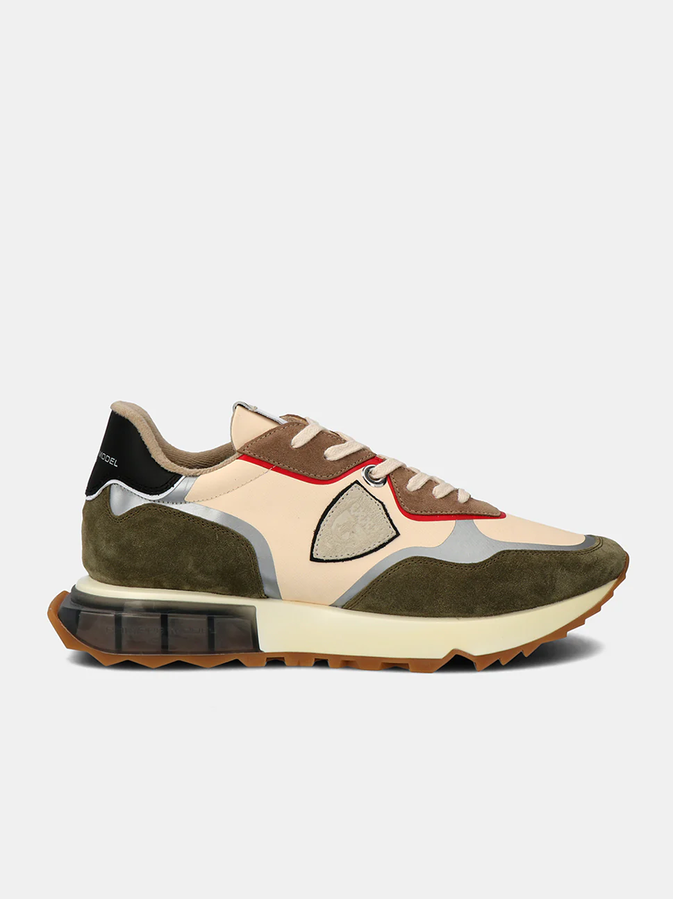 Philippe Model La Rue Low Man LRLUWT04 Mndl Tec Rouge Men"s Sneakers