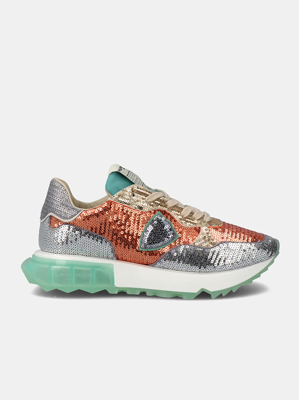 Philippe Model La Rue Low Woman LRLDPLS2 Eau Bronze Women"s Sneakers