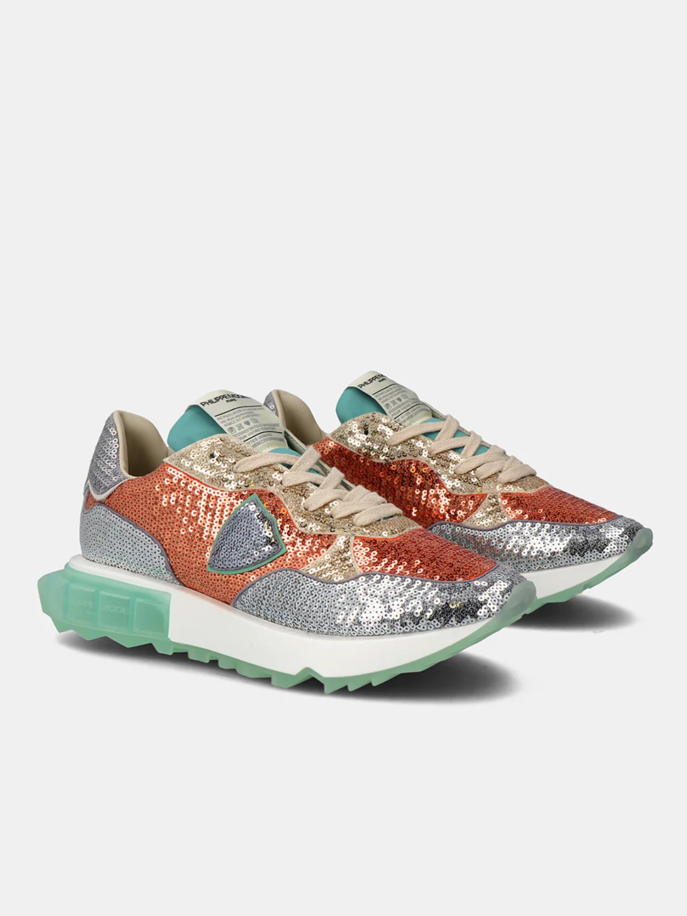 Philippe Model La Rue Low Woman LRLDPLS2 Eau Bronze Women"s Sneakers