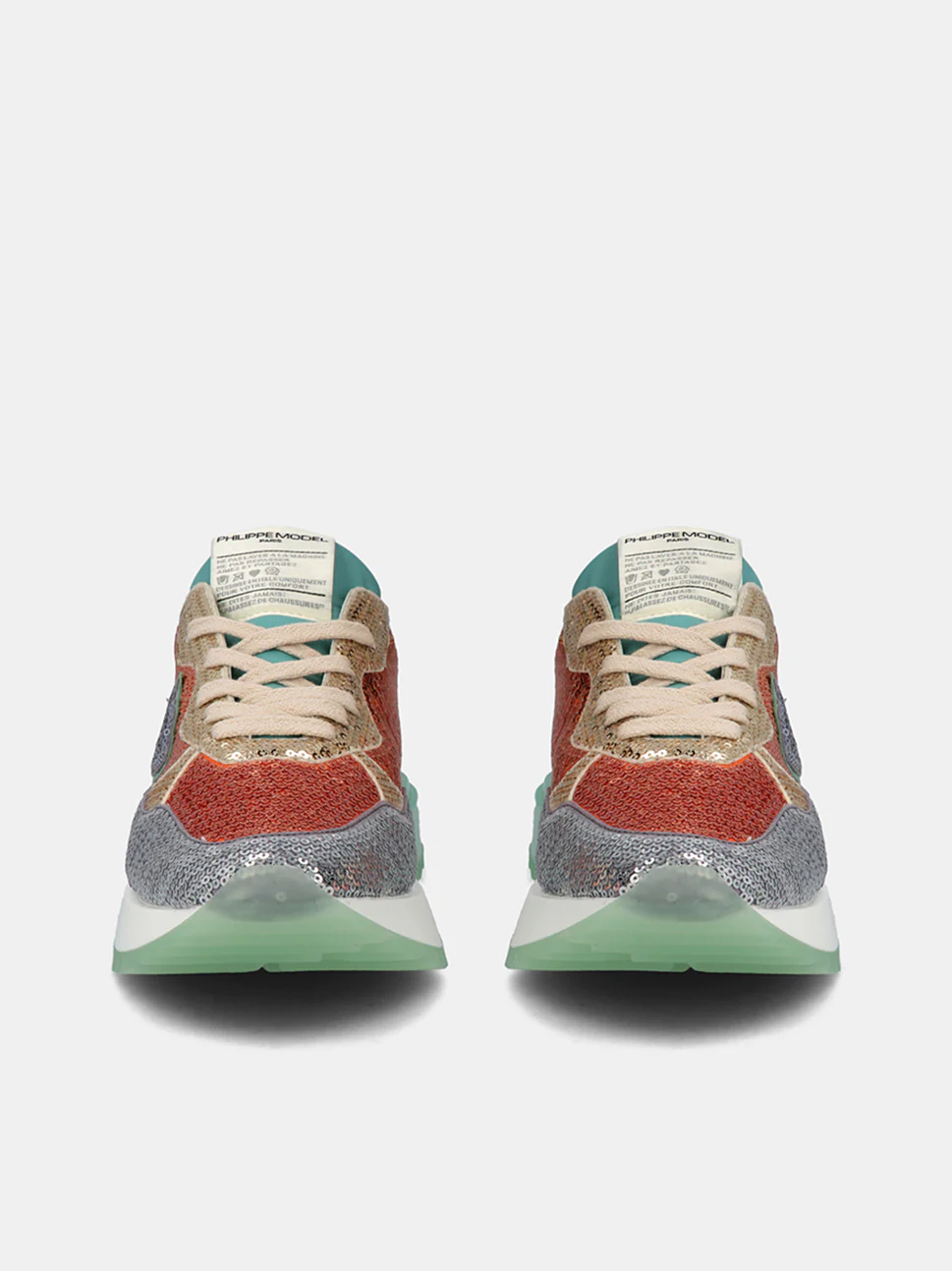 Philippe Model La Rue Low Woman LRLDPLS2 Eau Bronze Women"s Sneakers