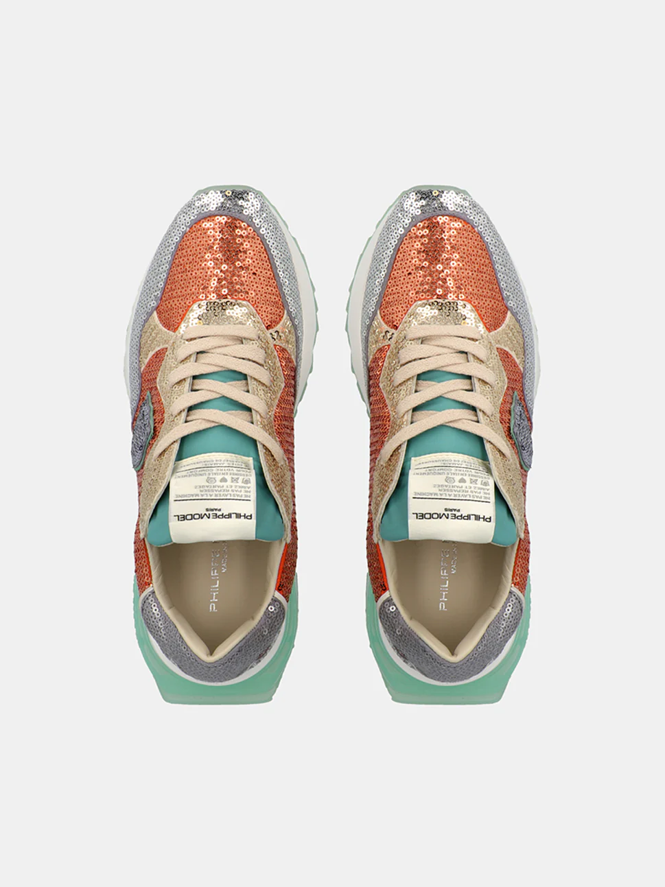 Philippe Model La Rue Low Woman LRLDPLS2 Eau Bronze Women"s Sneakers