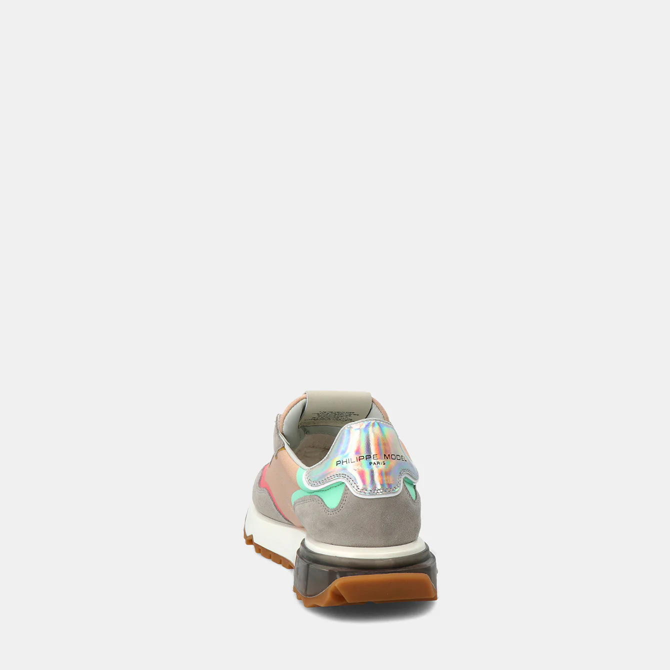 Philippe Model La Rue Low Woman LRLDSTP1 Satin Tech Nude Women"s Sneakers