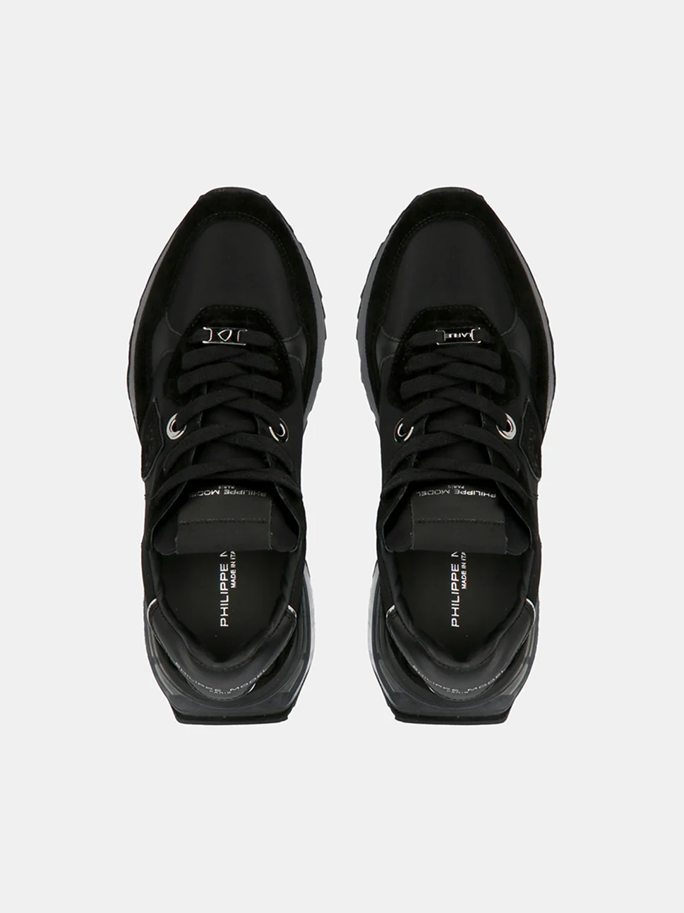 Philippe Model La Rue Low Woman LRLDW011 Mndl Noir Noir Women"s Sneakers