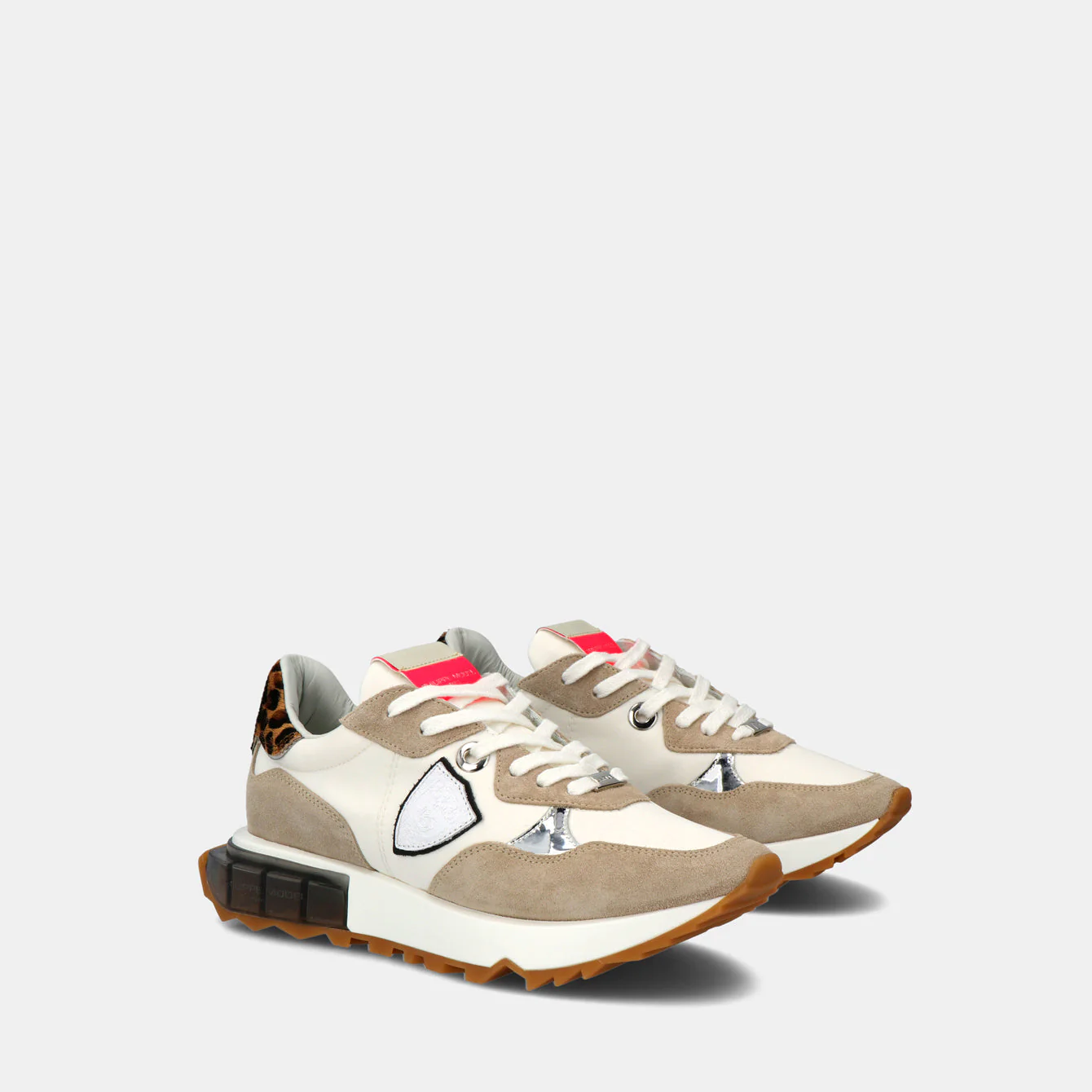 Philippe Model La Rue Low Woman LRLDWA01 Mndl Tec Fucsia Women"s Sneakers