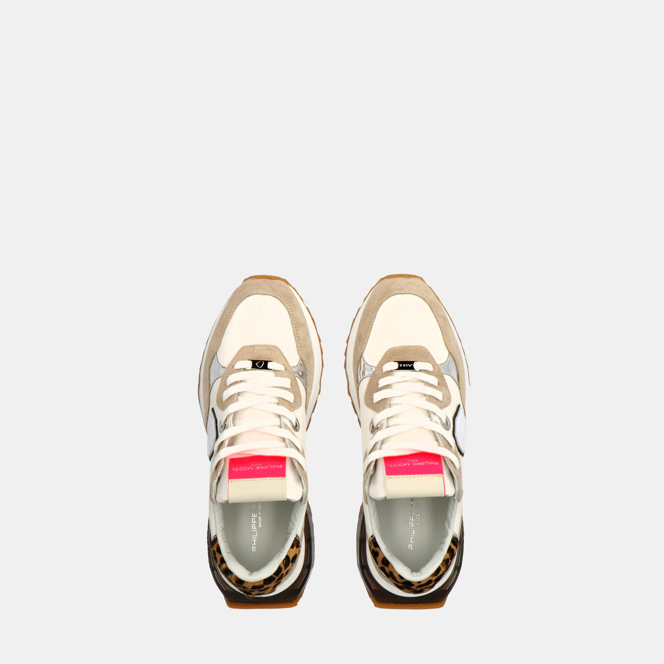 Philippe Model La Rue Low Woman LRLDWA01 Mndl Tec Fucsia Women"s Sneakers