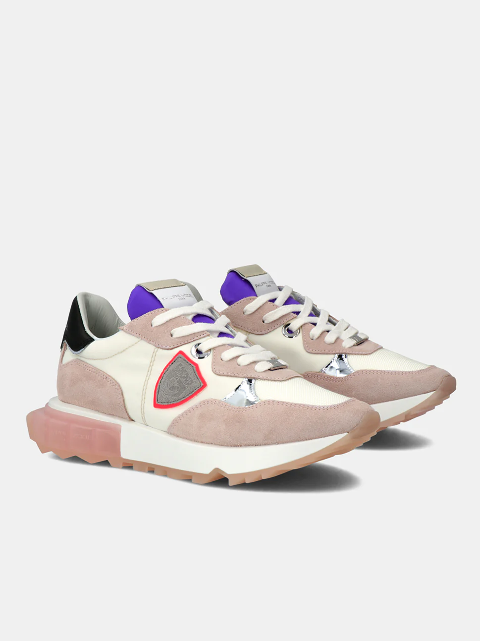 Philippe Model La Rue Low Woman LRLDWP05 Mndl Noir Vilet Women"s Sneakers