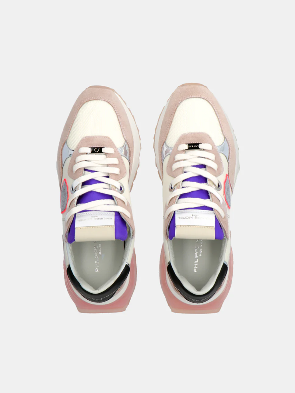 Philippe Model La Rue Low Woman LRLDWP05 Mndl Noir Vilet Women"s Sneakers