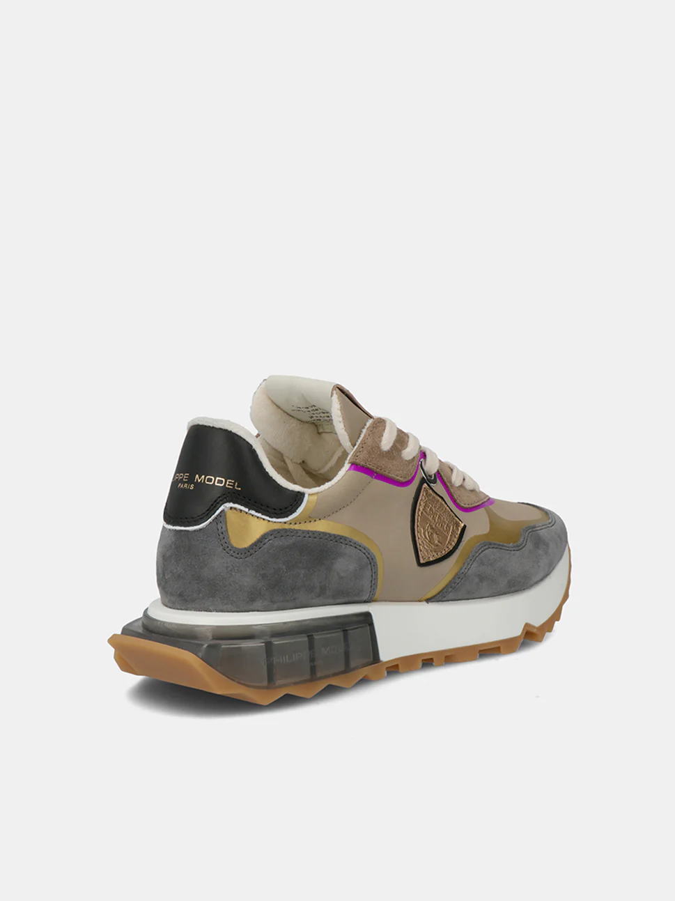 Philippe Model La Rue Low Woman LRLDWT07 Mndl Tec Violet Women"s Sneakers