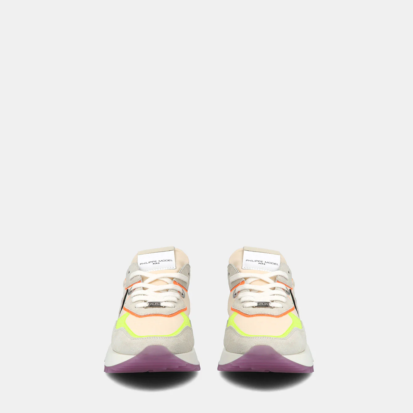 Philippe Model La Rue Low Woman LRLDWTG1 Tec Beige Vilet Women"s Sneakers