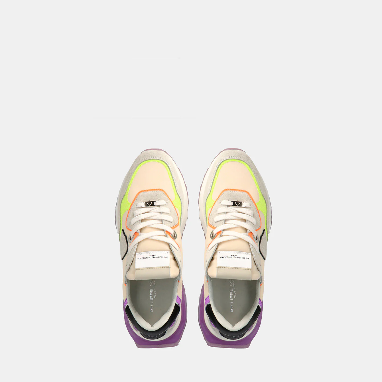 Philippe Model La Rue Low Woman LRLDWTG1 Tec Beige Vilet Women"s Sneakers