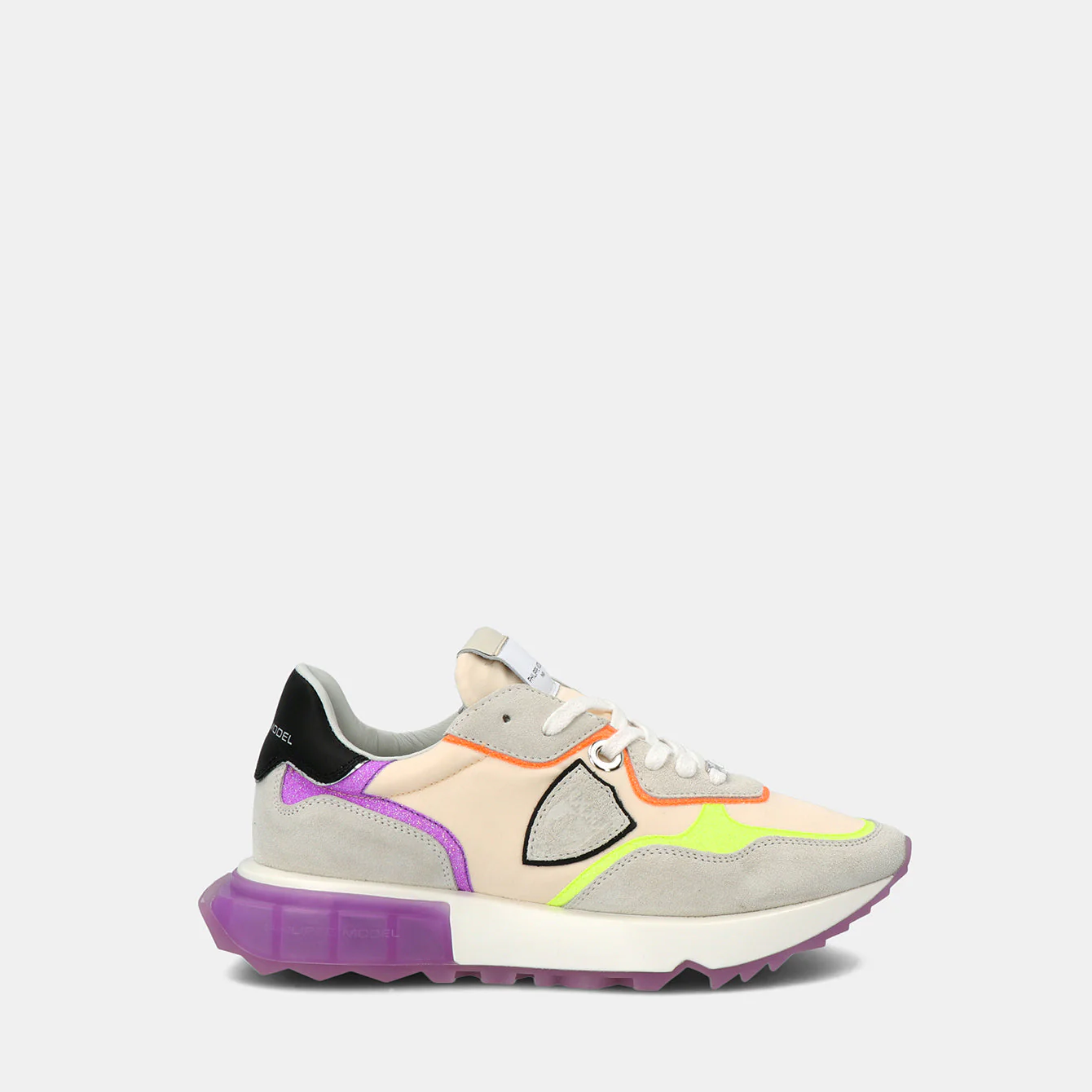 Philippe Model La Rue Low Woman LRLDWTG1 Tec Beige Vilet Women"s Sneakers