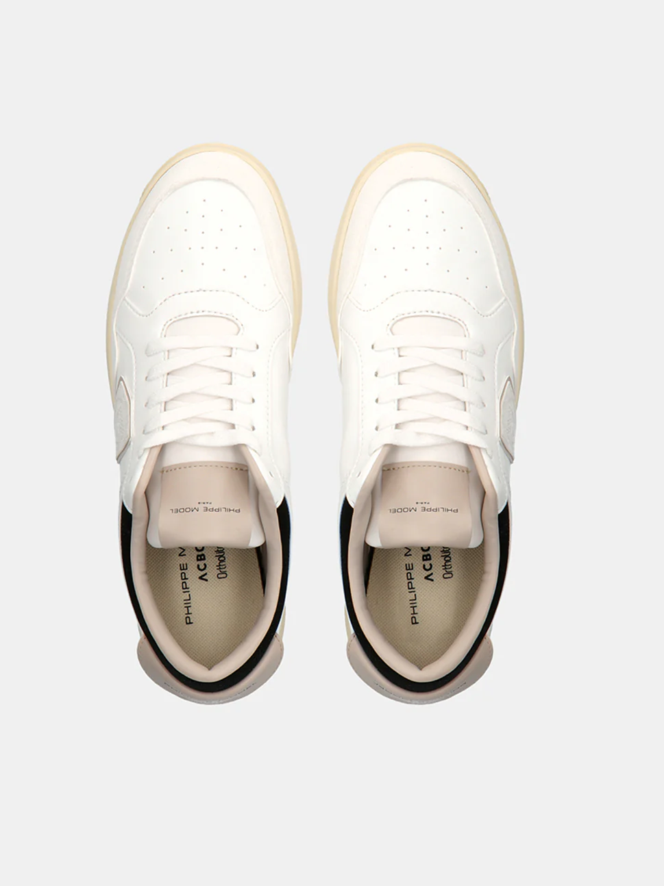 Philippe Model Lyon Low Man LYLUBL04 Ble Blanc Beige Men"s Sneakers