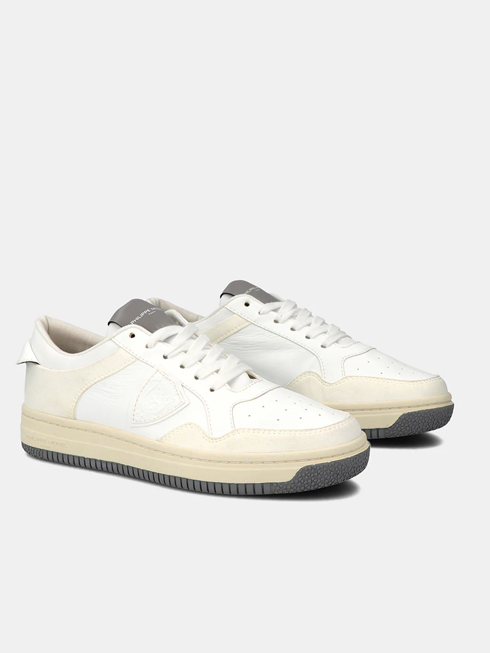 Philippe Model Lyon Low Man LYLUBL07 Ble Blanc Gris Men"s Sneakers