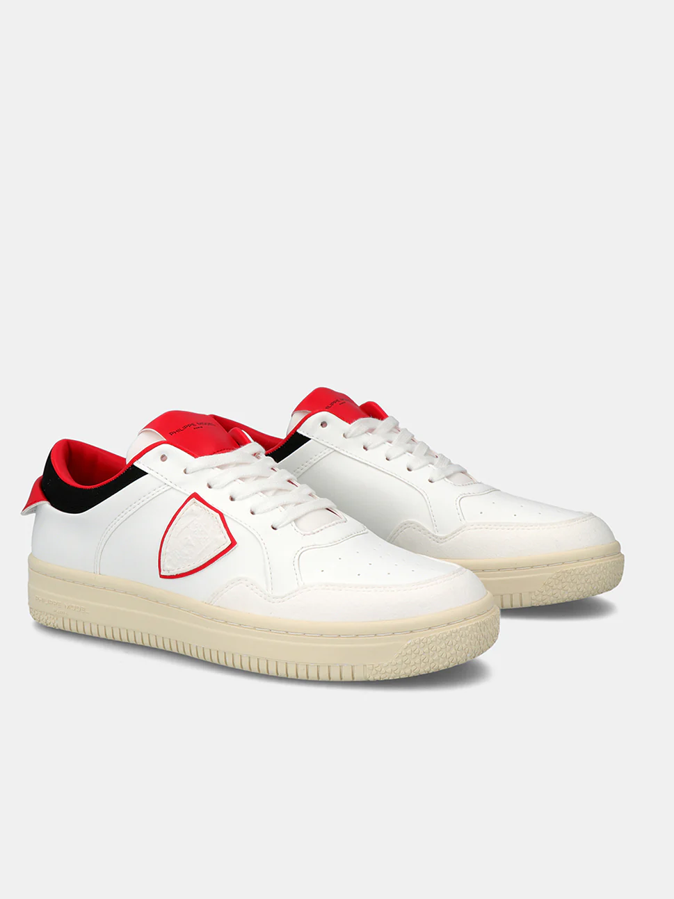 Philippe Model Lyon Low Woman LYLDBL03 Ble Blanc Rouge Women"s Sneakers