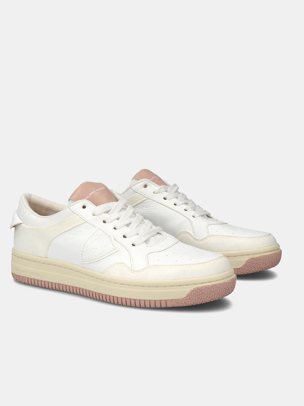 Philippe Model Lyon Low Woman LYLDBL08 Ble Blanc Nude Women"s Sneakers